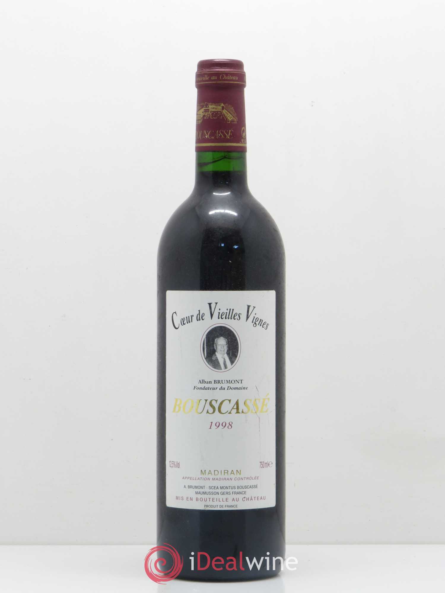Madiran Château Bouscassé Alain Brumont coeur de vieilles vignes 1998 - Posten von 1 Flasche - 0