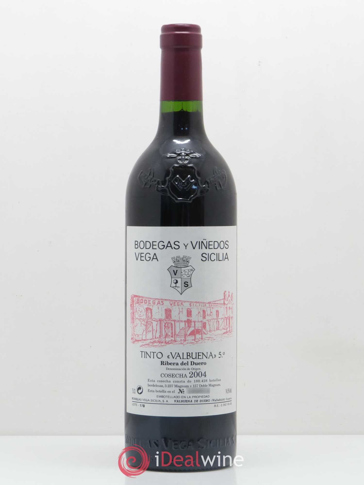 Ribera Del Duero DO Vega Sicilia Valbuena 5 ano Famille Alvarez 2004 - Lot de 1 bouteille - 0