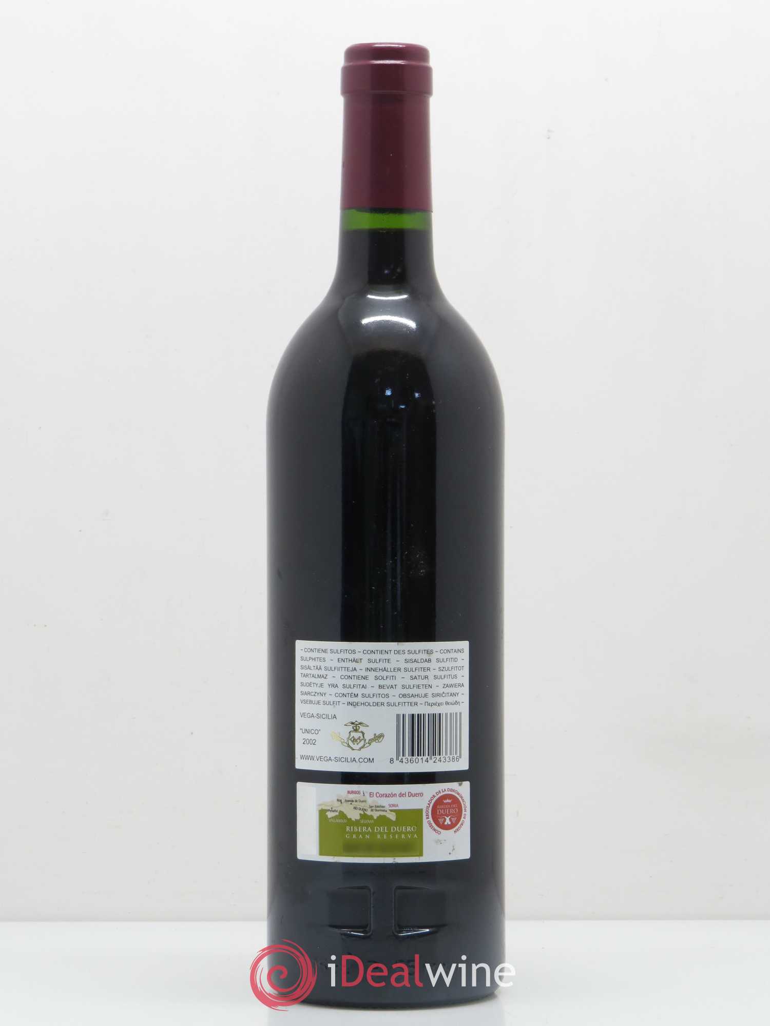 Ribera Del Duero DO Vega Sicilia Unico Famille Alvarez 2002 - Lot de 1 bouteille - 1
