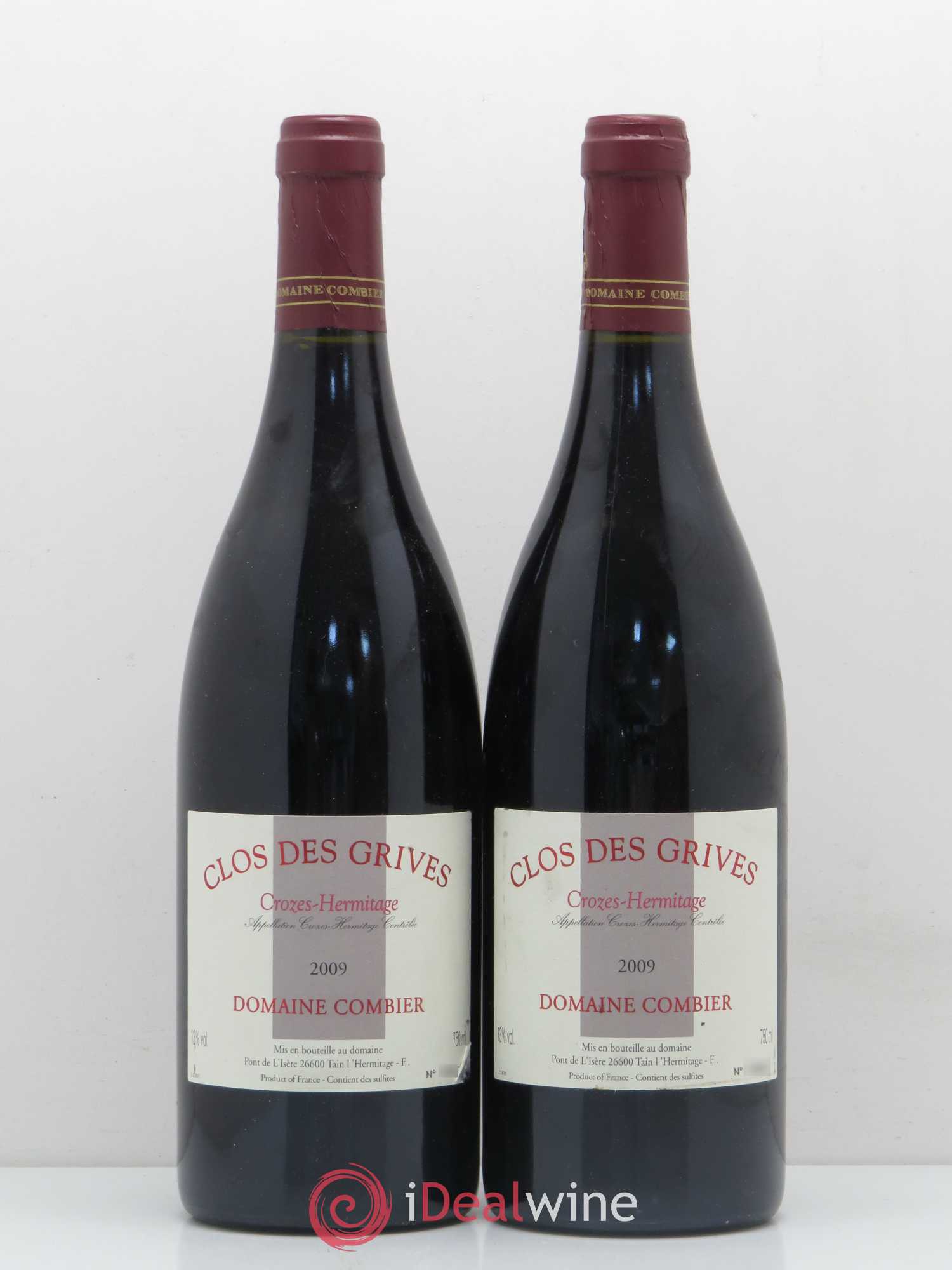 Crozes-Hermitage Clos des Grives Combier 2009 - Lot de 2 bouteilles - 0