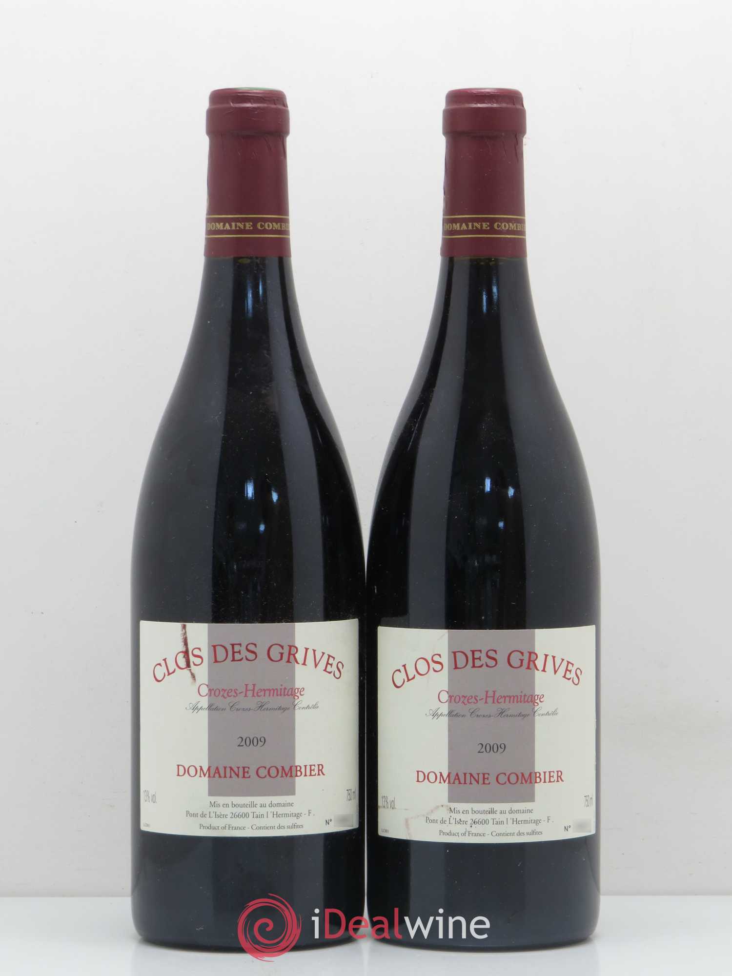 Crozes-Hermitage Clos des Grives Combier 2009 - Lot de 2 bouteilles - 0