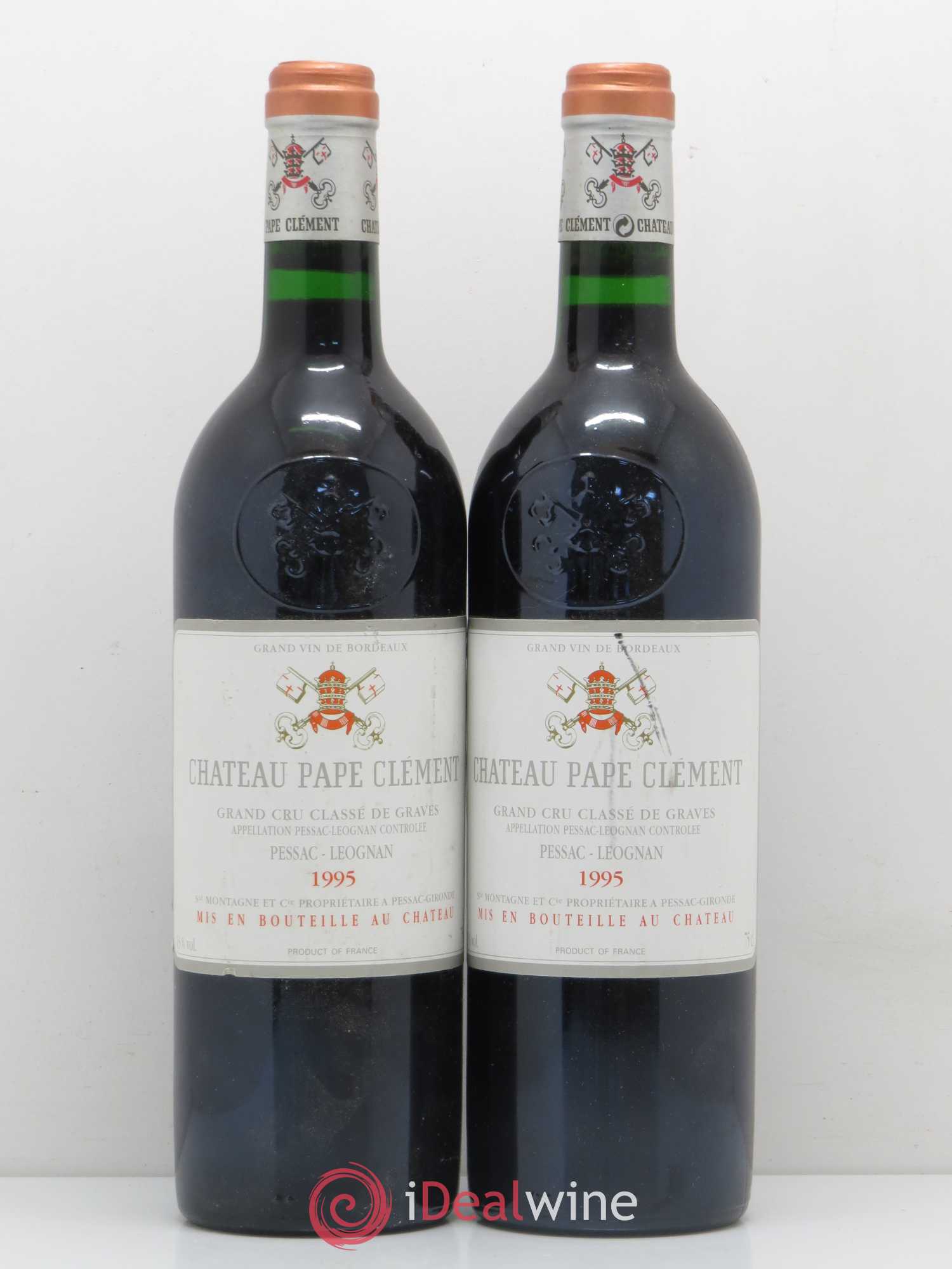 Château Pape Clément Cru Classé de Graves 1995 - Lot de 2 bouteilles - 0