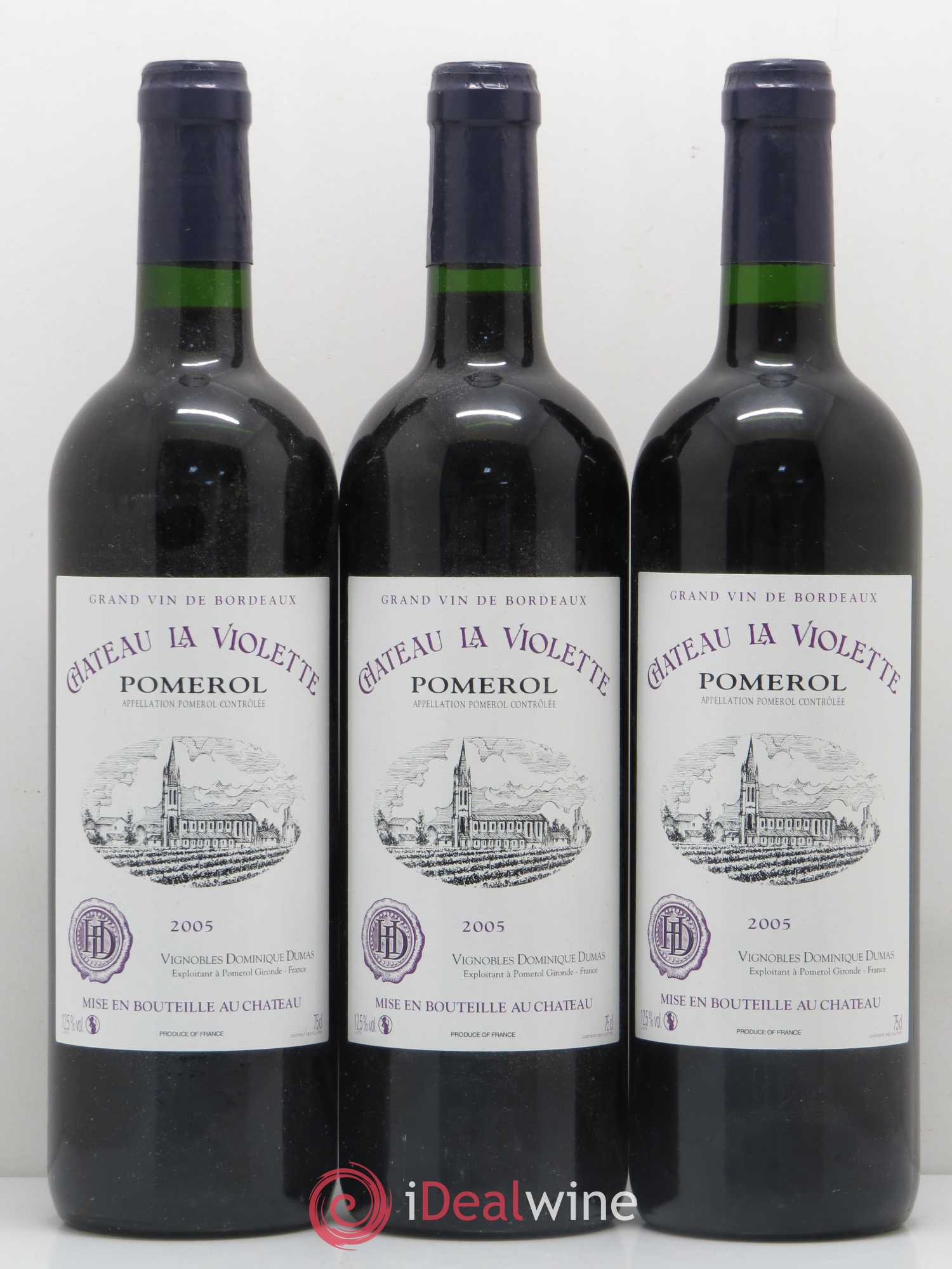 Château la Violette 2005 - Lot de 3 bouteilles - 0