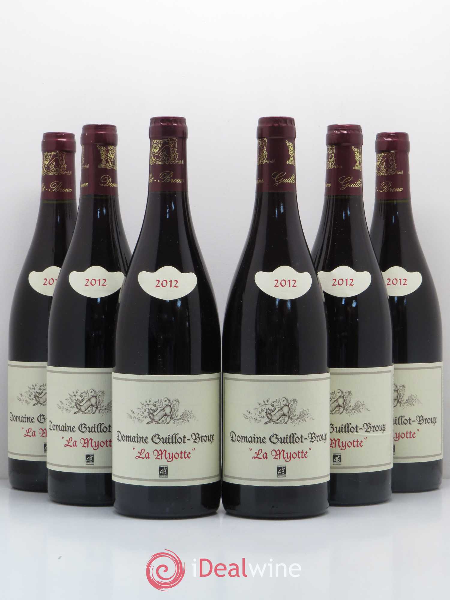 Bourgogne La Myotte Domaine Guillot Broux 2012 - Posten von 6 Flaschen - 0