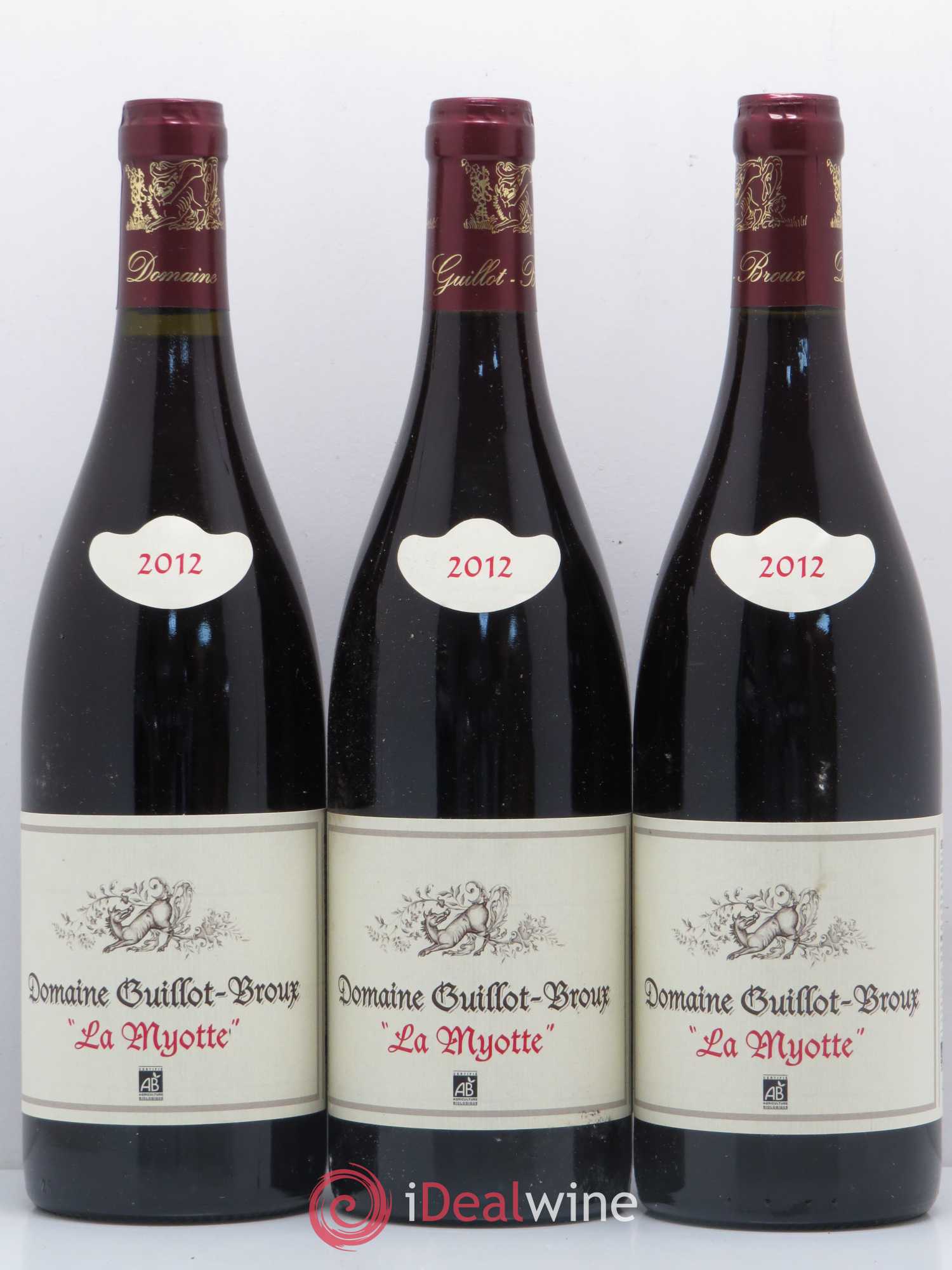 Bourgogne La Myotte Domaine Guillot Broux 2012 - Posten von 6 Flaschen - 1