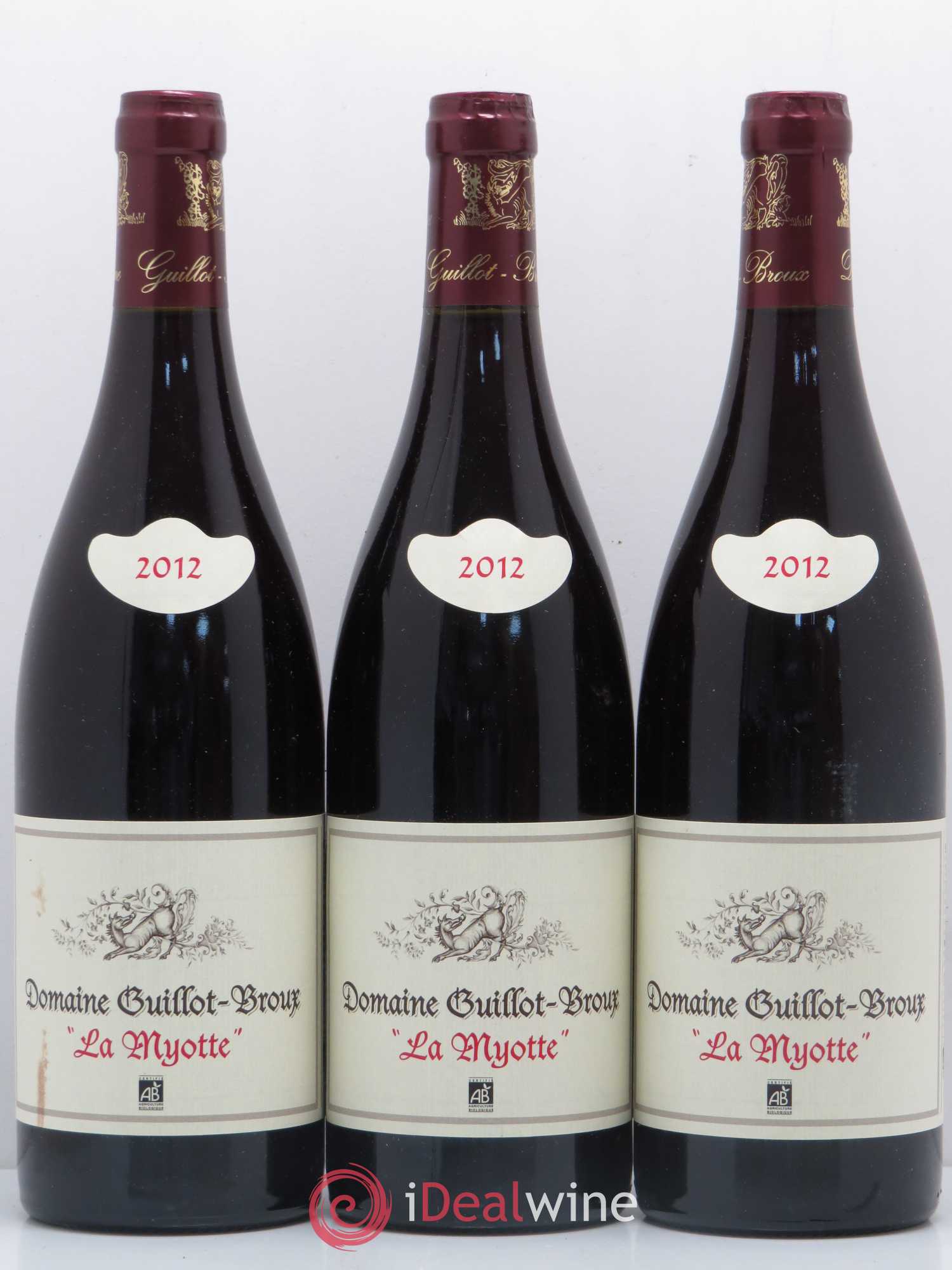 Bourgogne La Myotte Domaine Guillot Broux 2012 - Posten von 6 Flaschen - 2