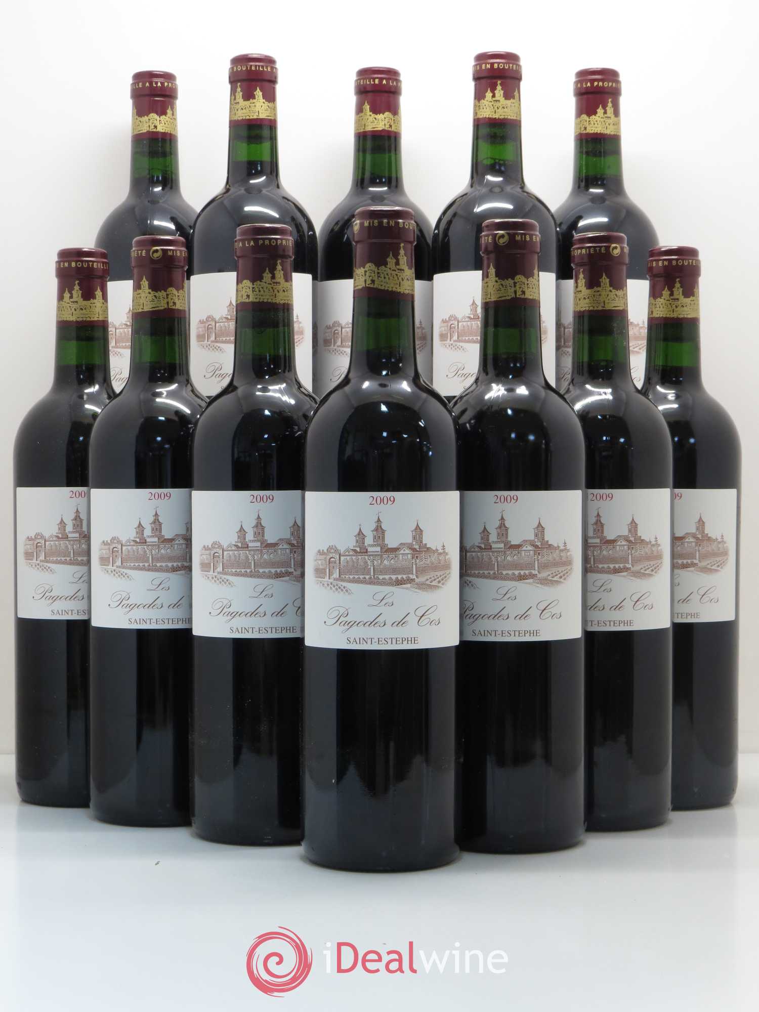 Les Pagodes de Cos Second Vin 2009 - Posten von 12 Flaschen - 0