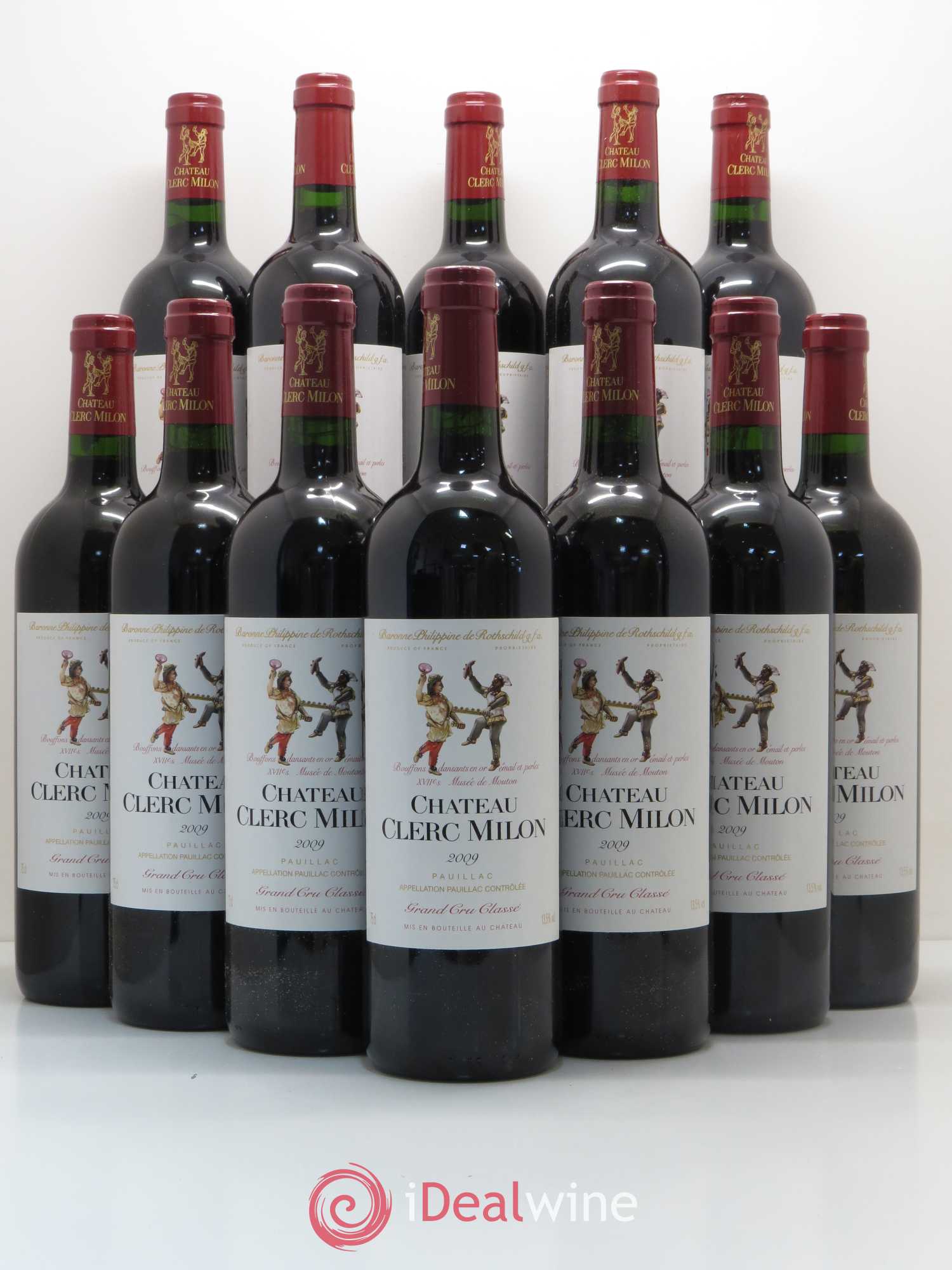 Château Clerc Milon 5ème Grand Cru Classé 2009 - Lot de 12 bouteilles - 0