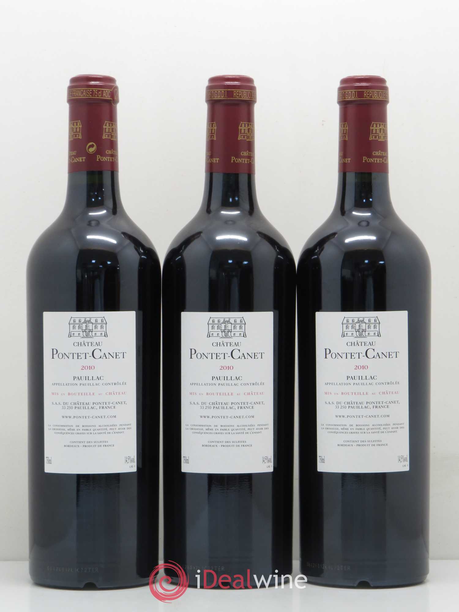 Château Pontet Canet 5ème Grand Cru Classé 2010 - Lot de 12 bouteilles - 8