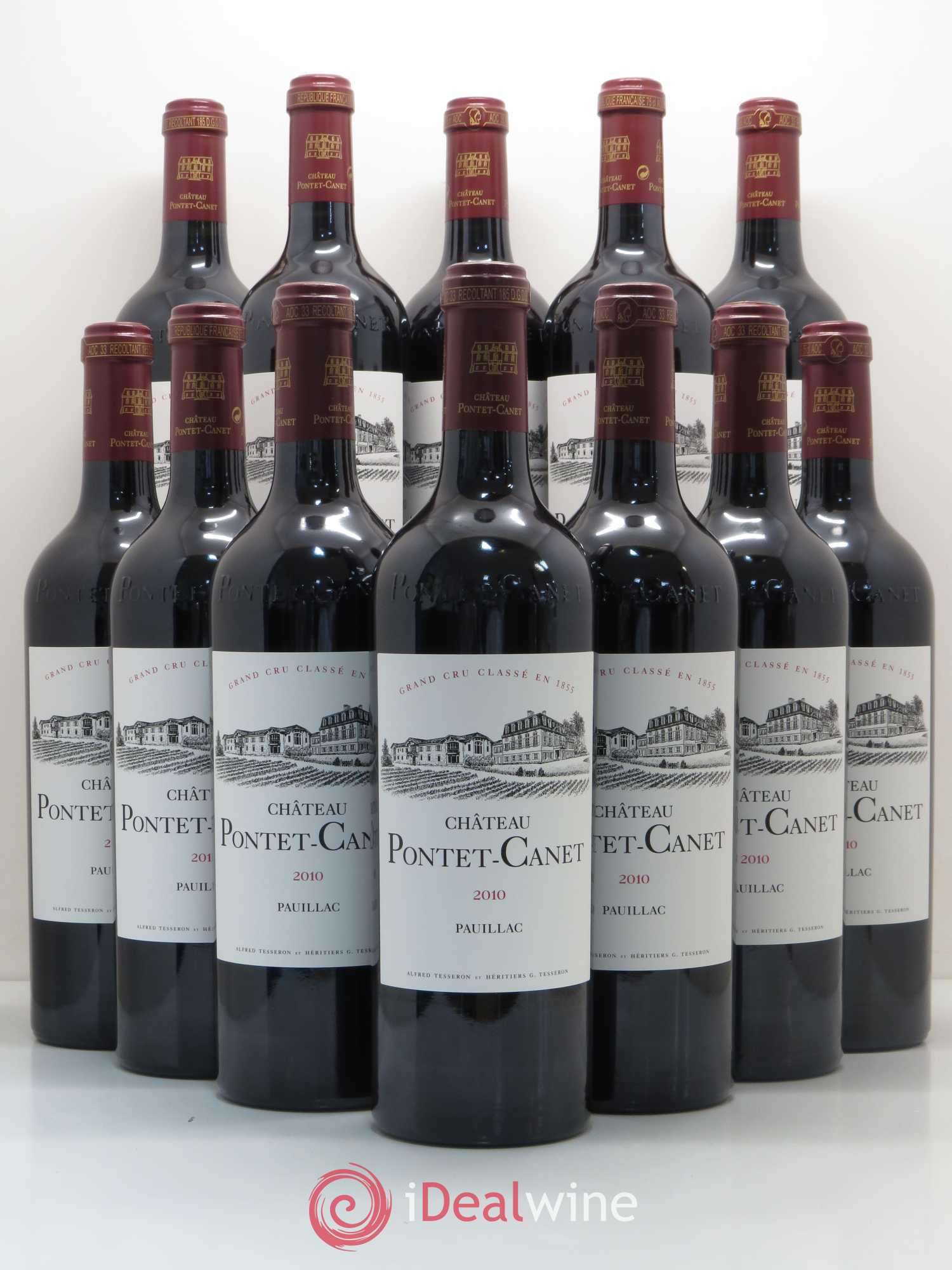 Château Pontet Canet 5ème Grand Cru Classé 2010 - Lot de 12 bouteilles - 0