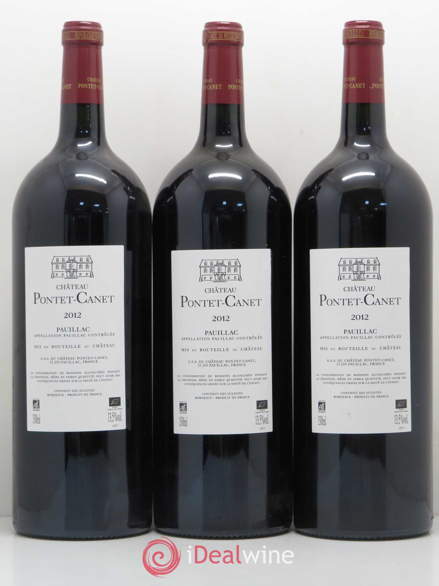 Château Pontet Canet 5ème Grand Cru Classé 2012 - Lot de 3 magnums - 1