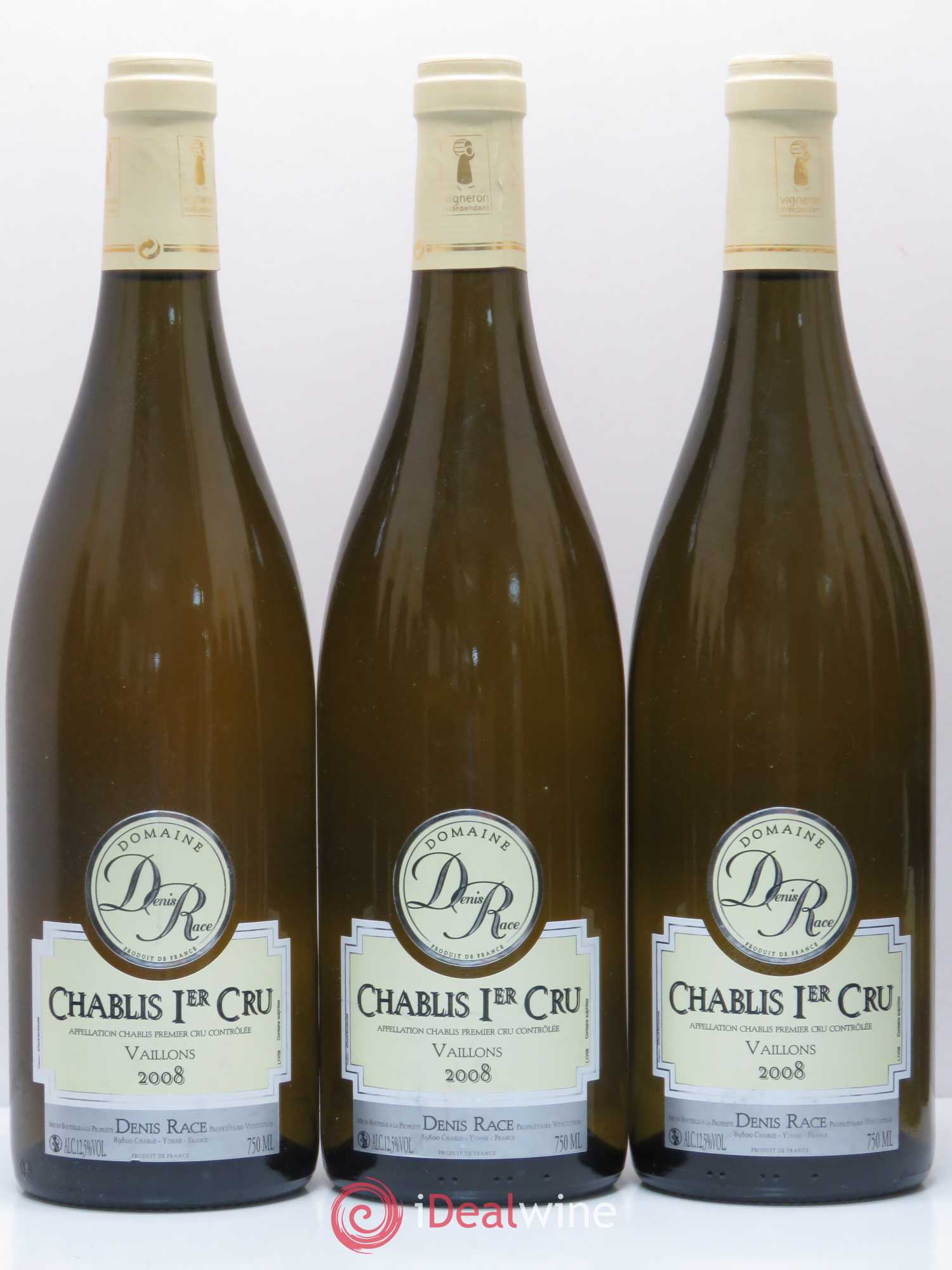 Chablis 1er Cru Vaillons Denis Race 2008 - Posten von 12 Flaschen - 1
