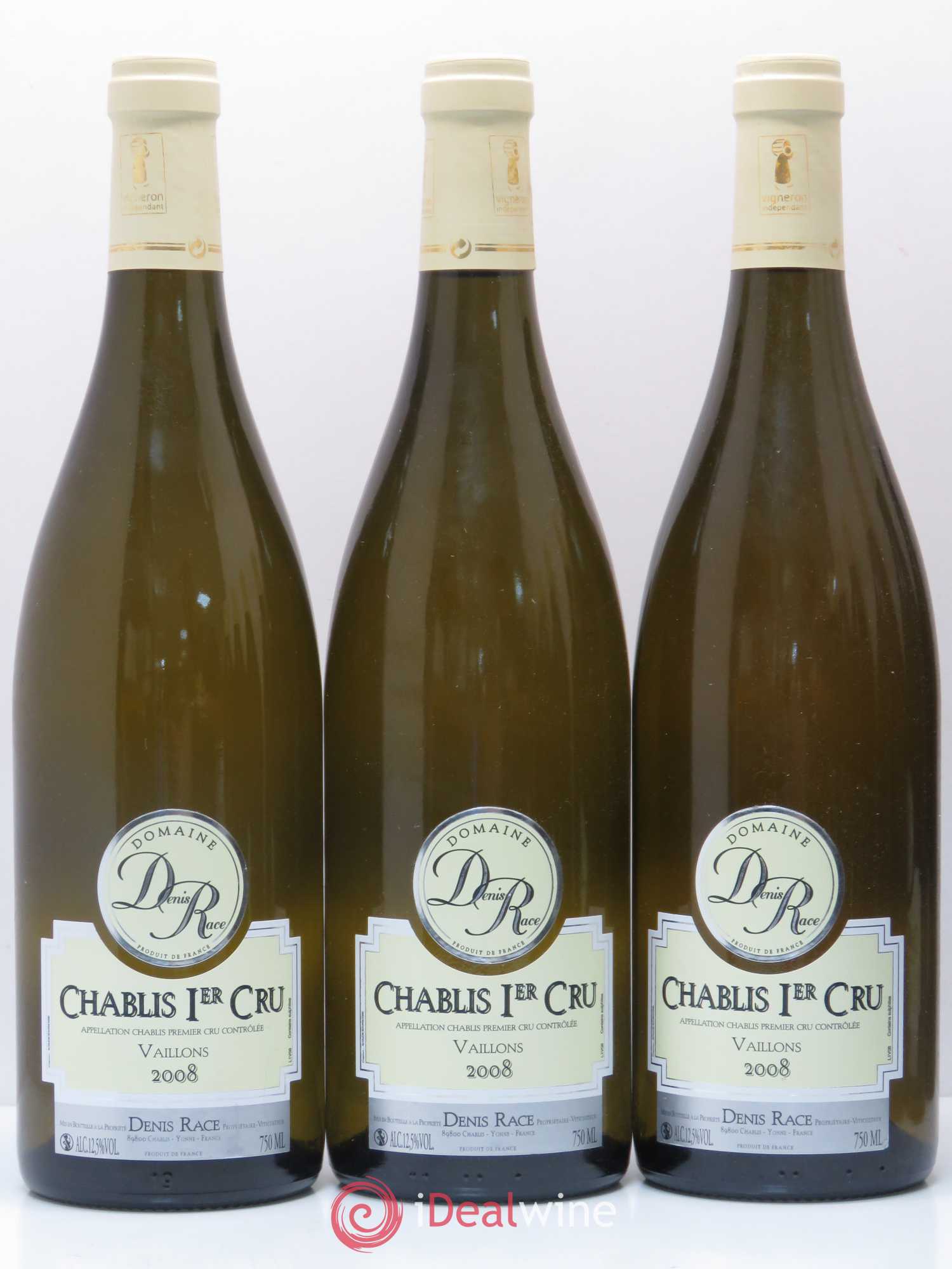 Chablis 1er Cru Vaillons Denis Race 2008 - Posten von 12 Flaschen - 2