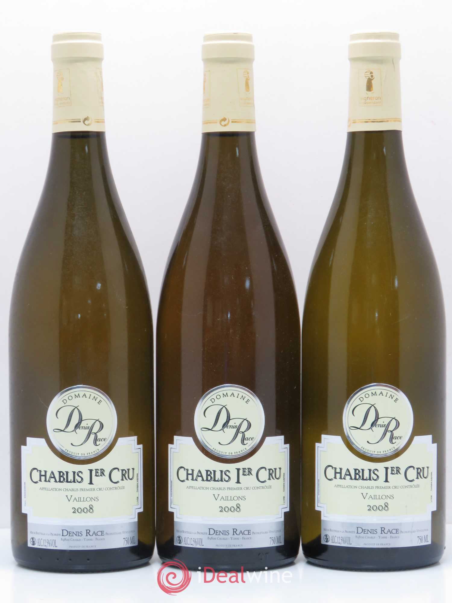 Chablis 1er Cru Vaillons Denis Race 2008 - Posten von 12 Flaschen - 4