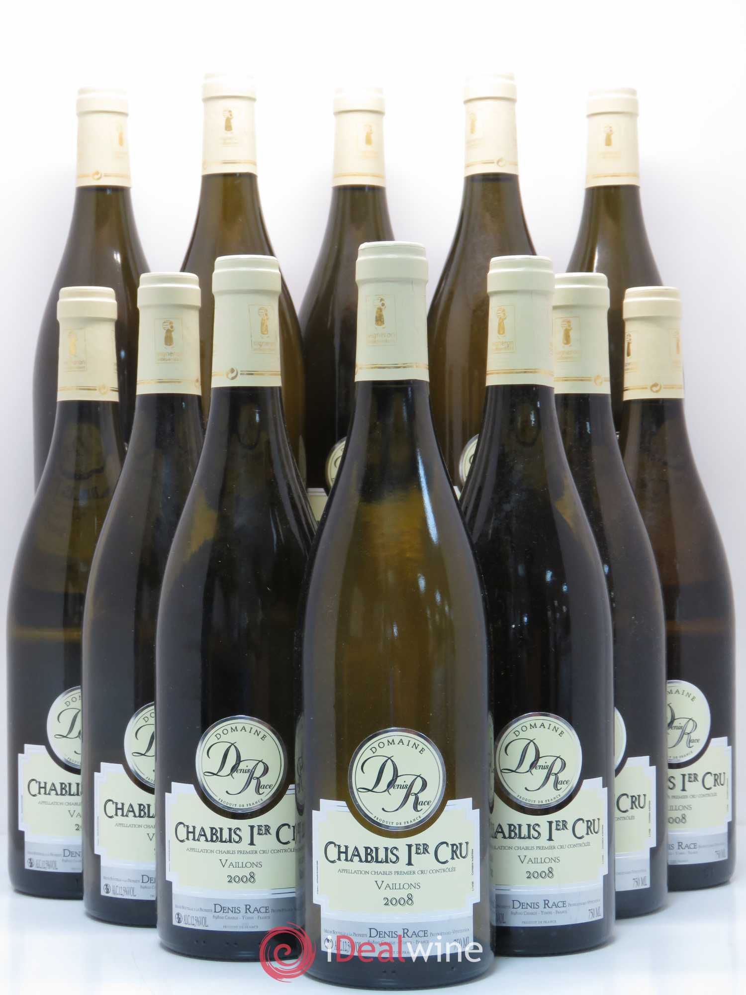 Chablis 1er Cru Vaillons Denis Race 2008 - Posten von 12 Flaschen - 0