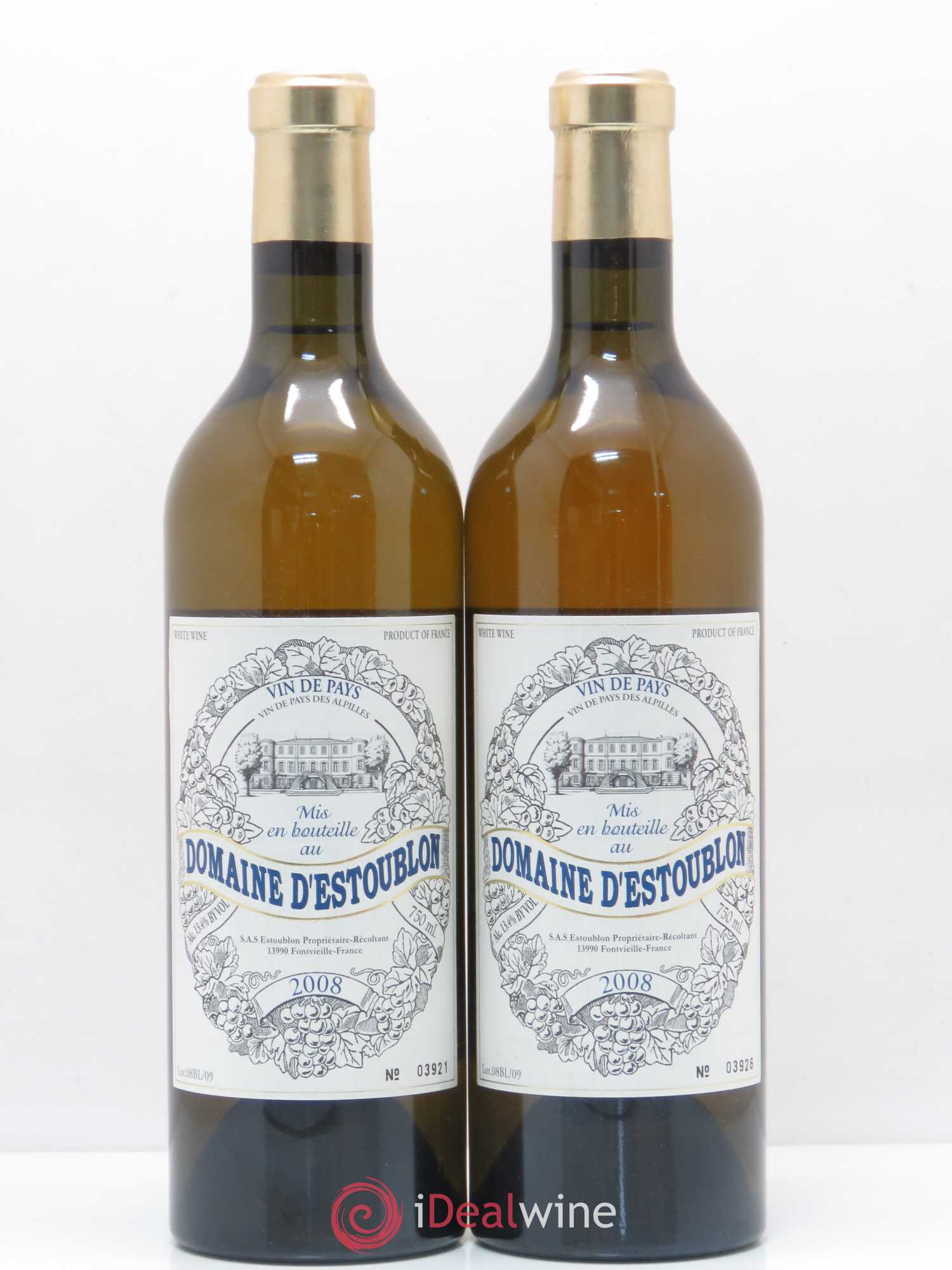 Alpilles Château d'Estoublon 2008 - Lot de 2 bouteilles - 0