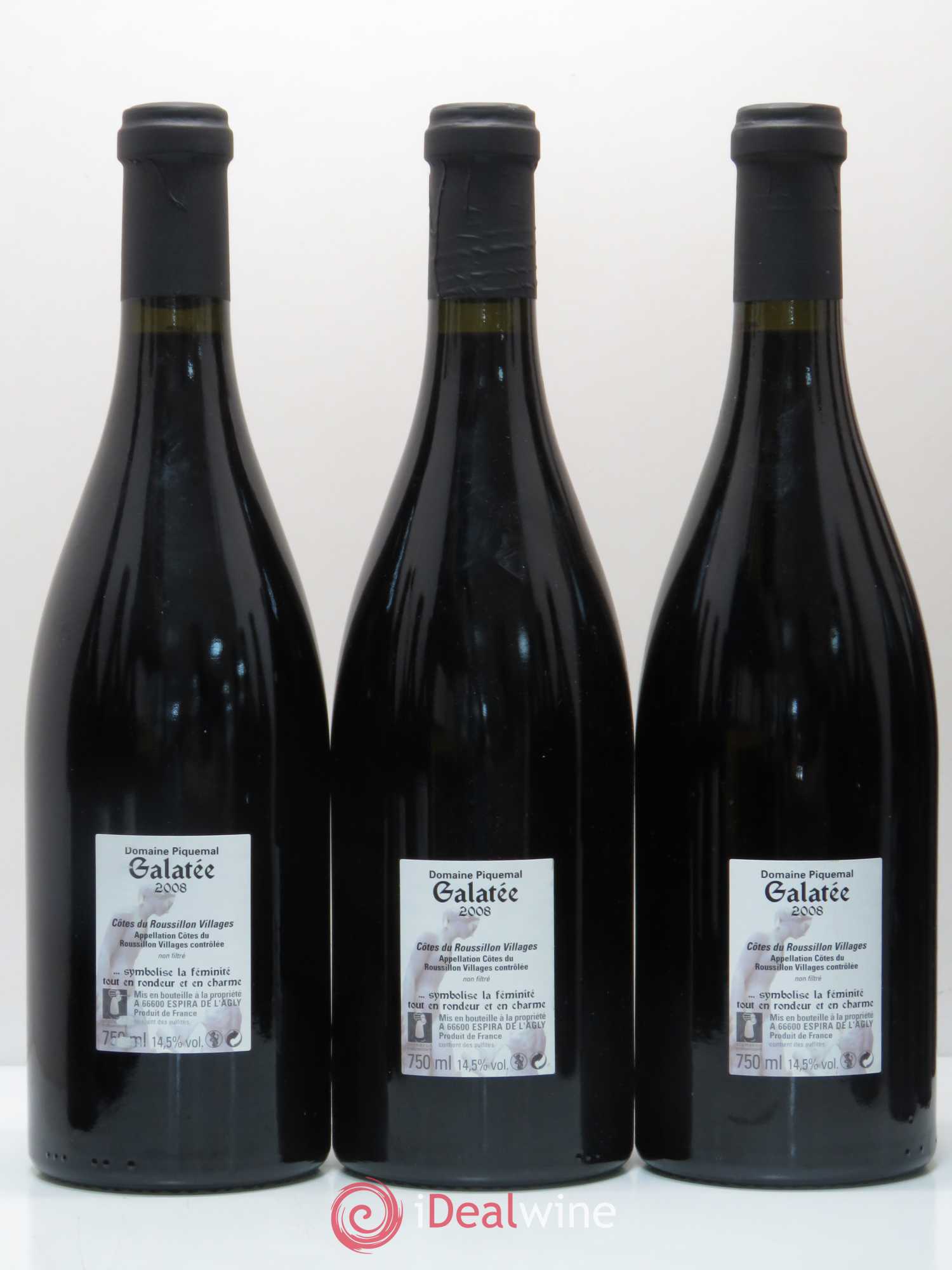 Côtes du Roussillon Galatee Domaine Piquemal 2008 - Posten von 12 Flaschen - 2