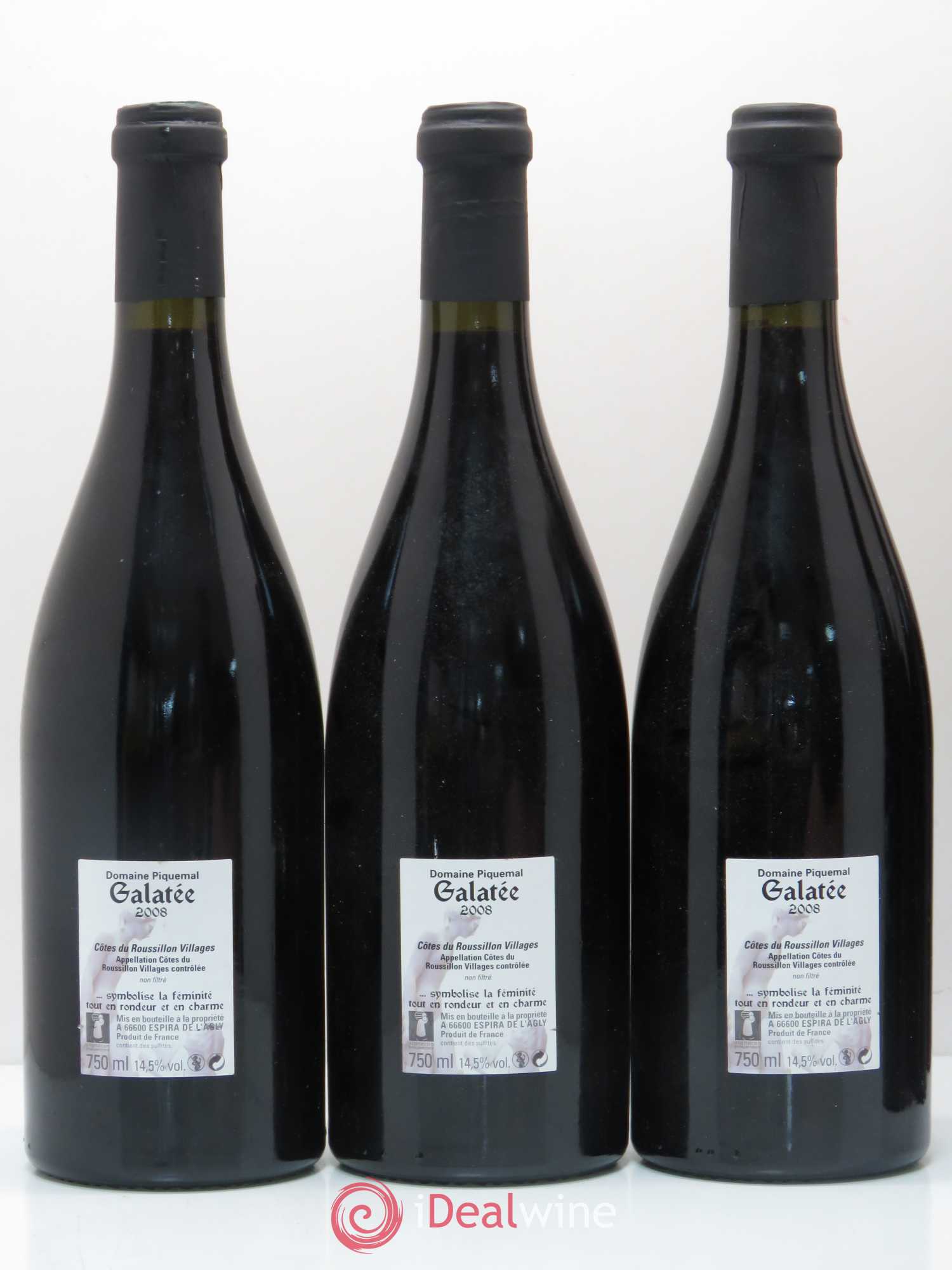 Côtes du Roussillon Galatee Domaine Piquemal 2008 - Posten von 12 Flaschen - 6