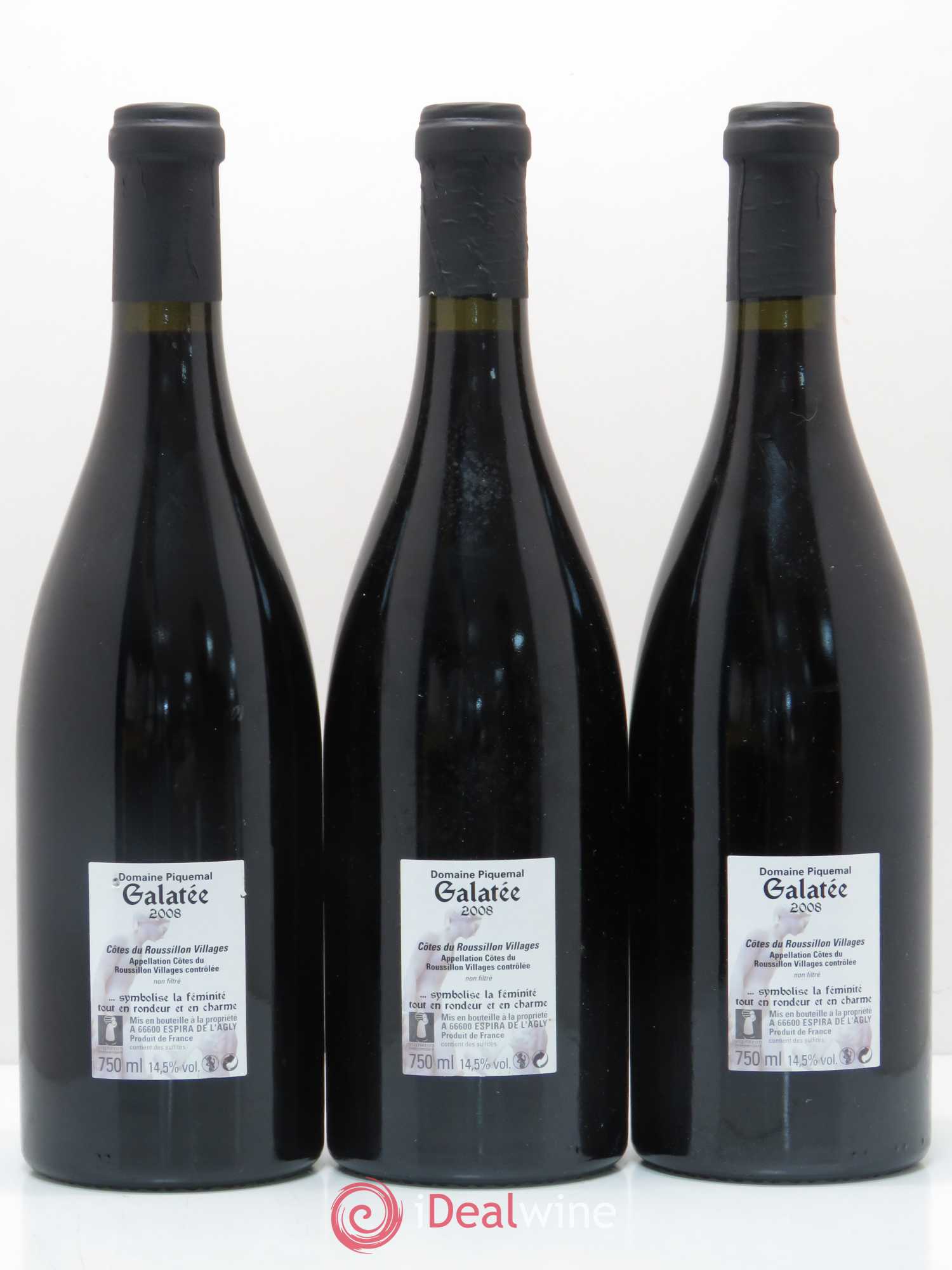 Côtes du Roussillon Galatee Domaine Piquemal 2008 - Posten von 12 Flaschen - 8