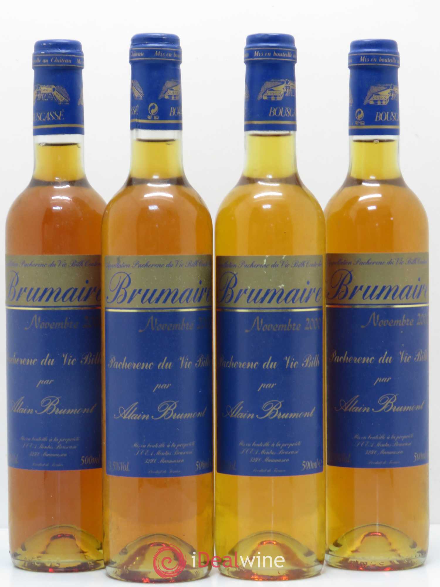 Pacherenc du Vic-Bilh Brumaire Alain Brumont 2000 - Lotto di 4 bottiglie - 0