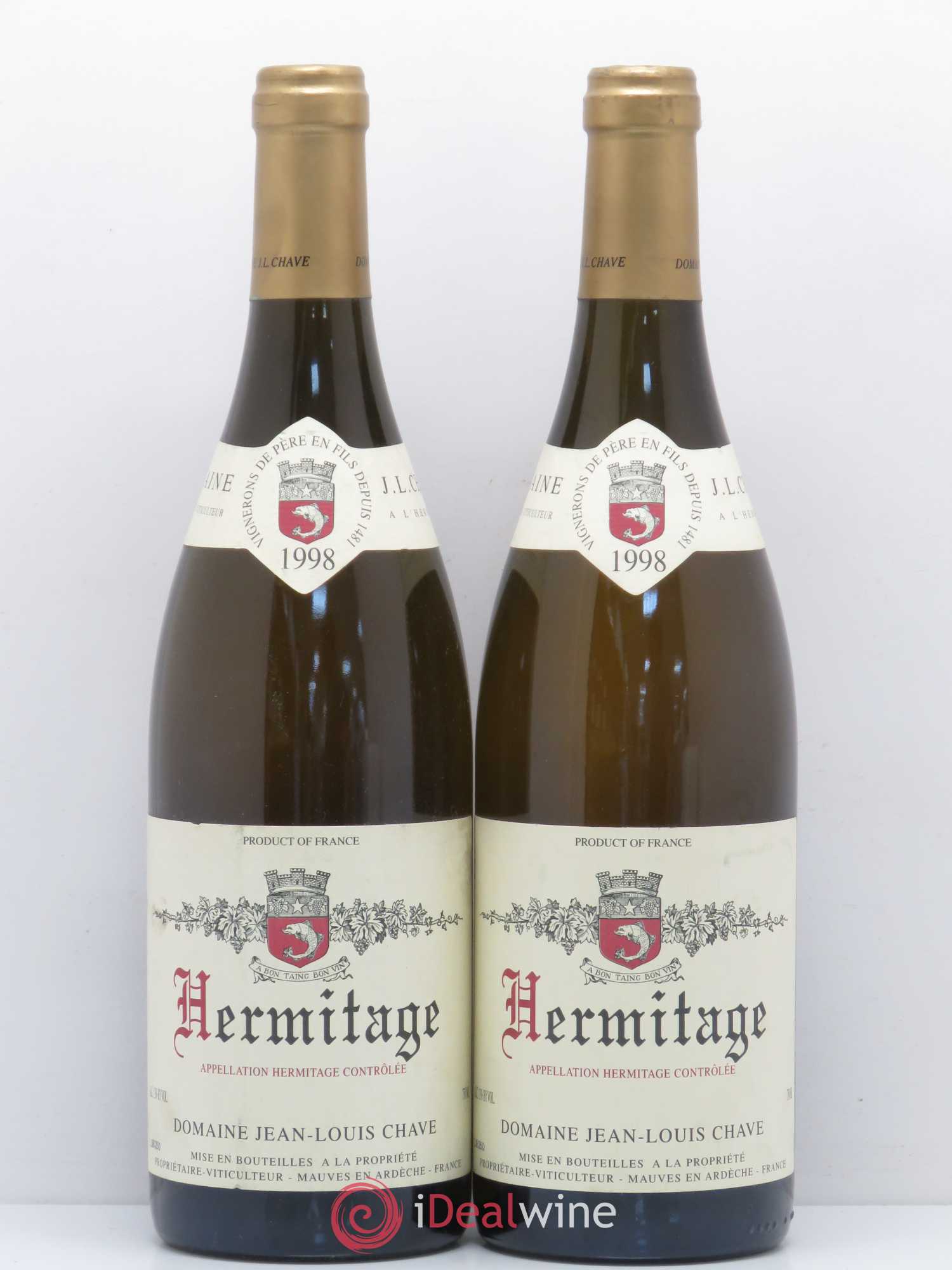 Hermitage Jean-Louis Chave 1998 - Lot de 2 bouteilles - 0