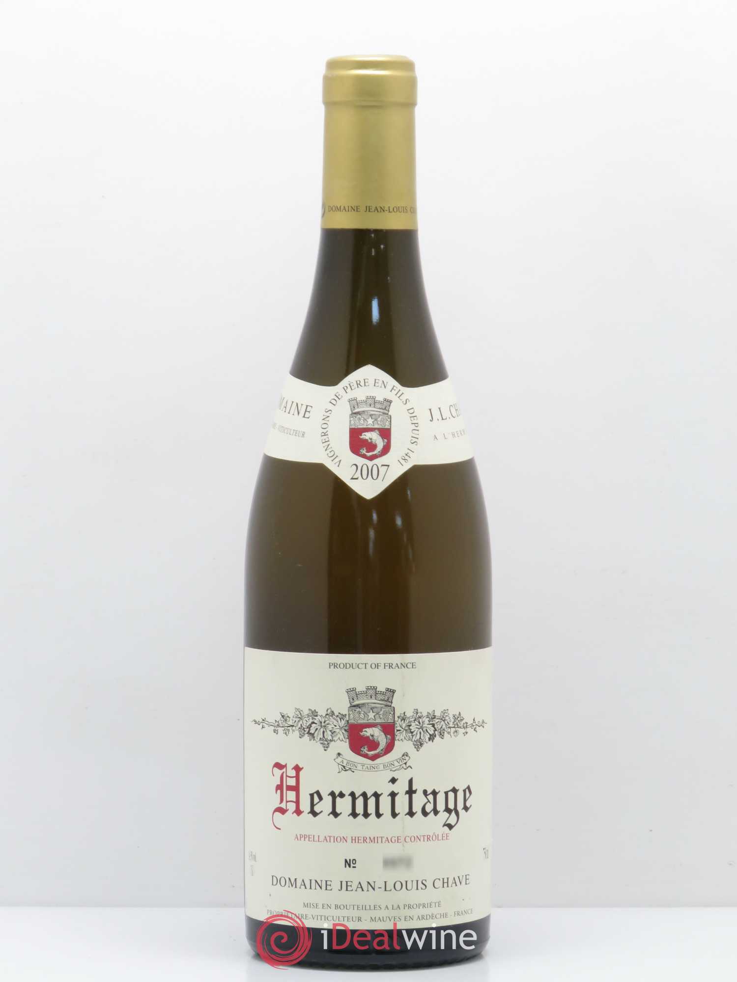 Hermitage Jean-Louis Chave 2007 - Lot de 1 bouteille - 0