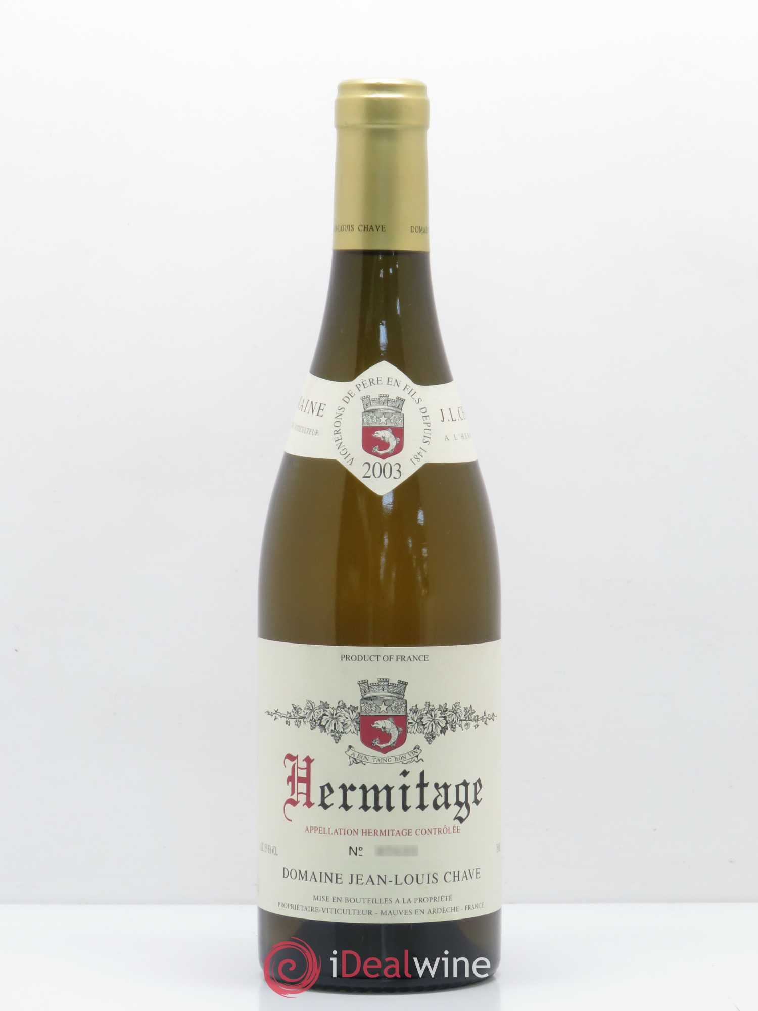 Hermitage Jean-Louis Chave 2003 - Lot de 1 bouteille - 0