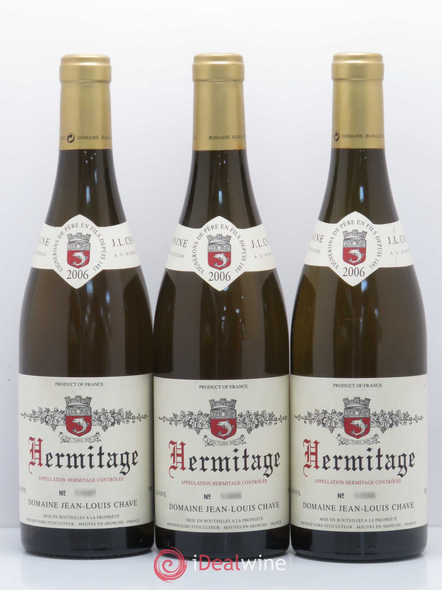 Hermitage Jean-Louis Chave 2006 - Lot de 3 bouteilles - 0