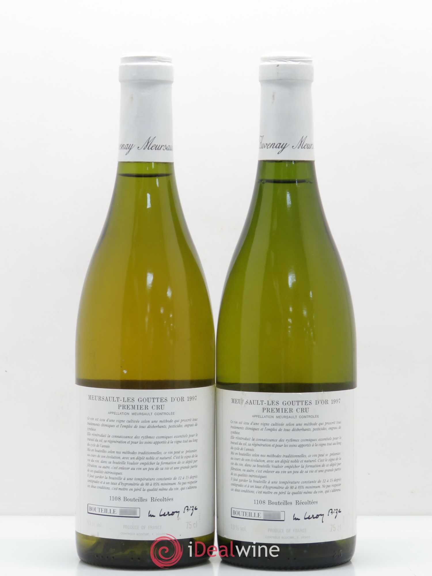 Meursault 1er Cru Les Gouttes d'Or d'Auvenay (Domaine) 1997 - Lot de 2 bouteilles - 1