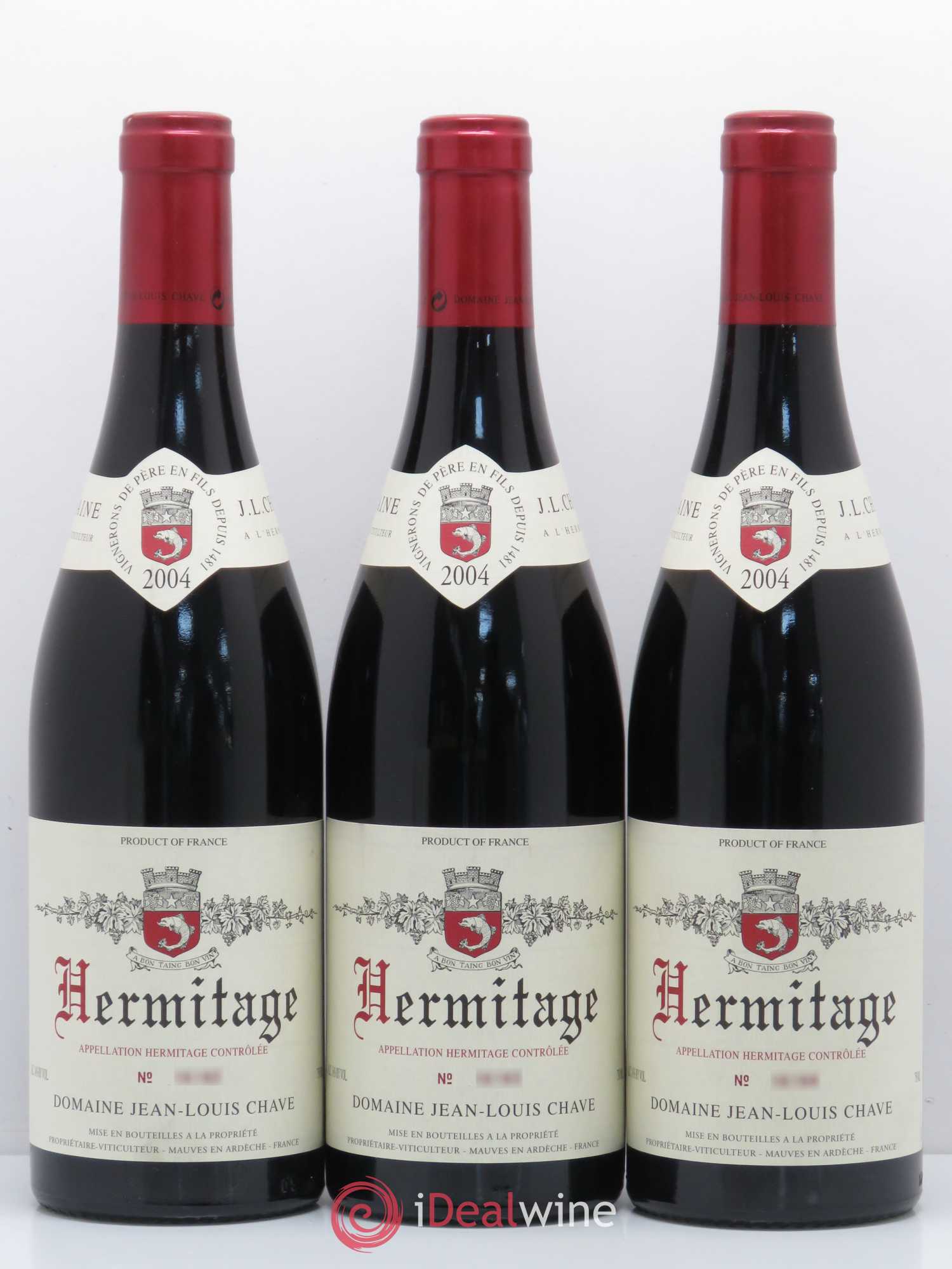 Hermitage Jean-Louis Chave 2004 - Lot de 3 bouteilles - 0