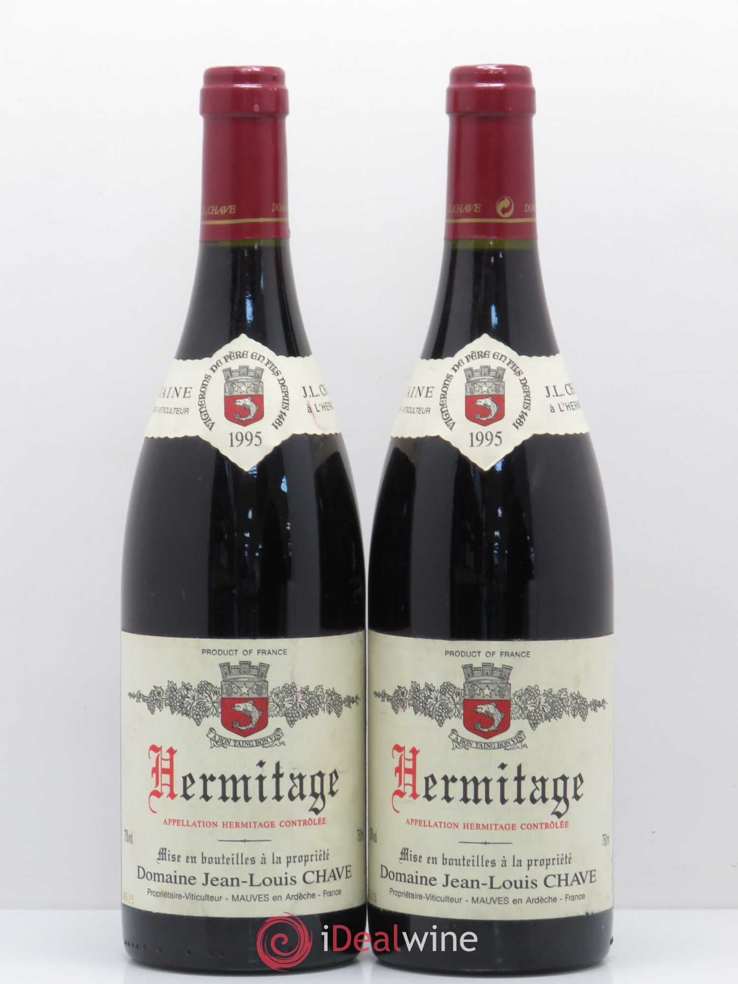 Hermitage Jean-Louis Chave 1995 - Lot de 2 bouteilles - 0