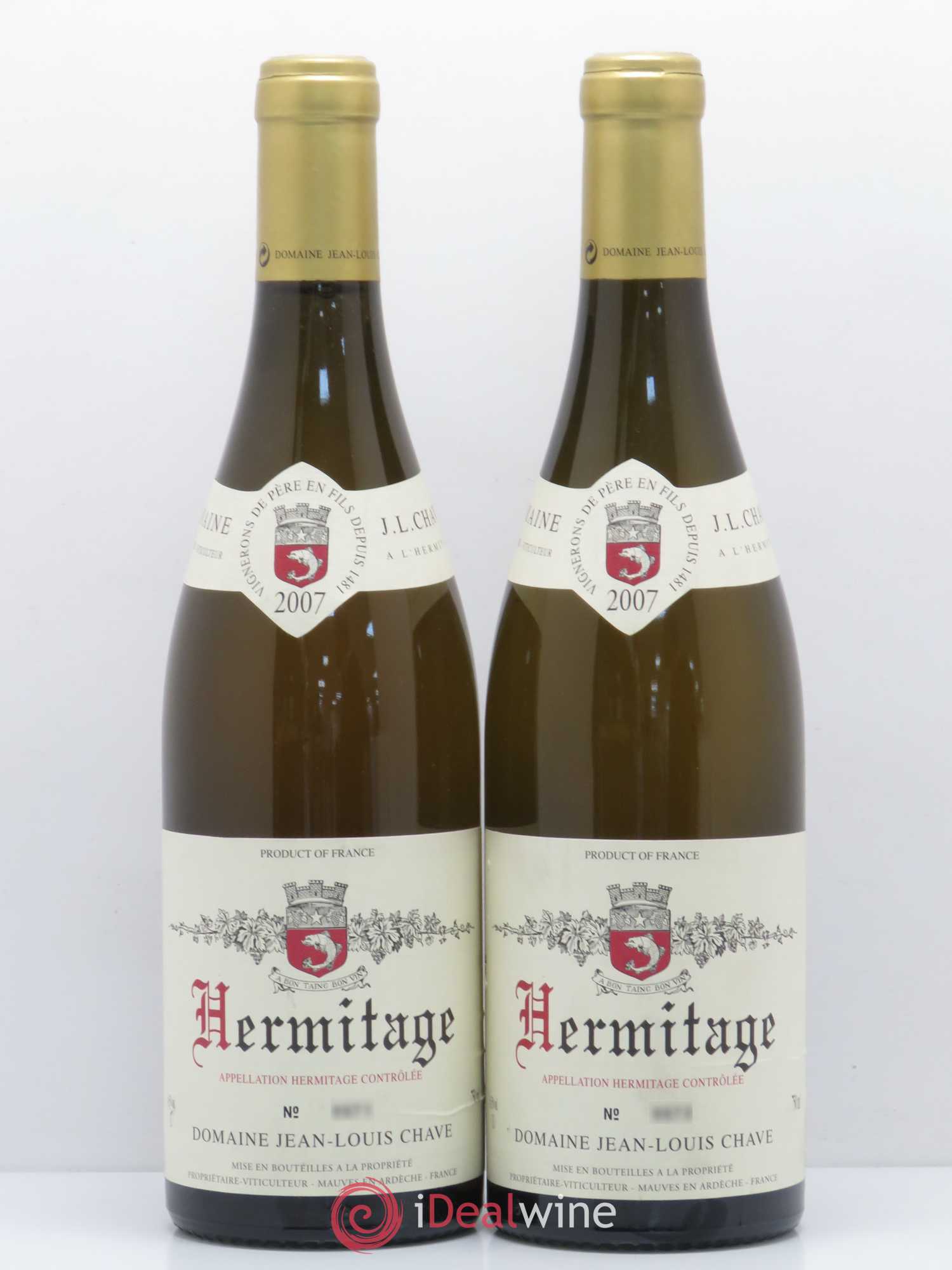 Hermitage Jean-Louis Chave 2007 - Lot de 2 bouteilles - 0