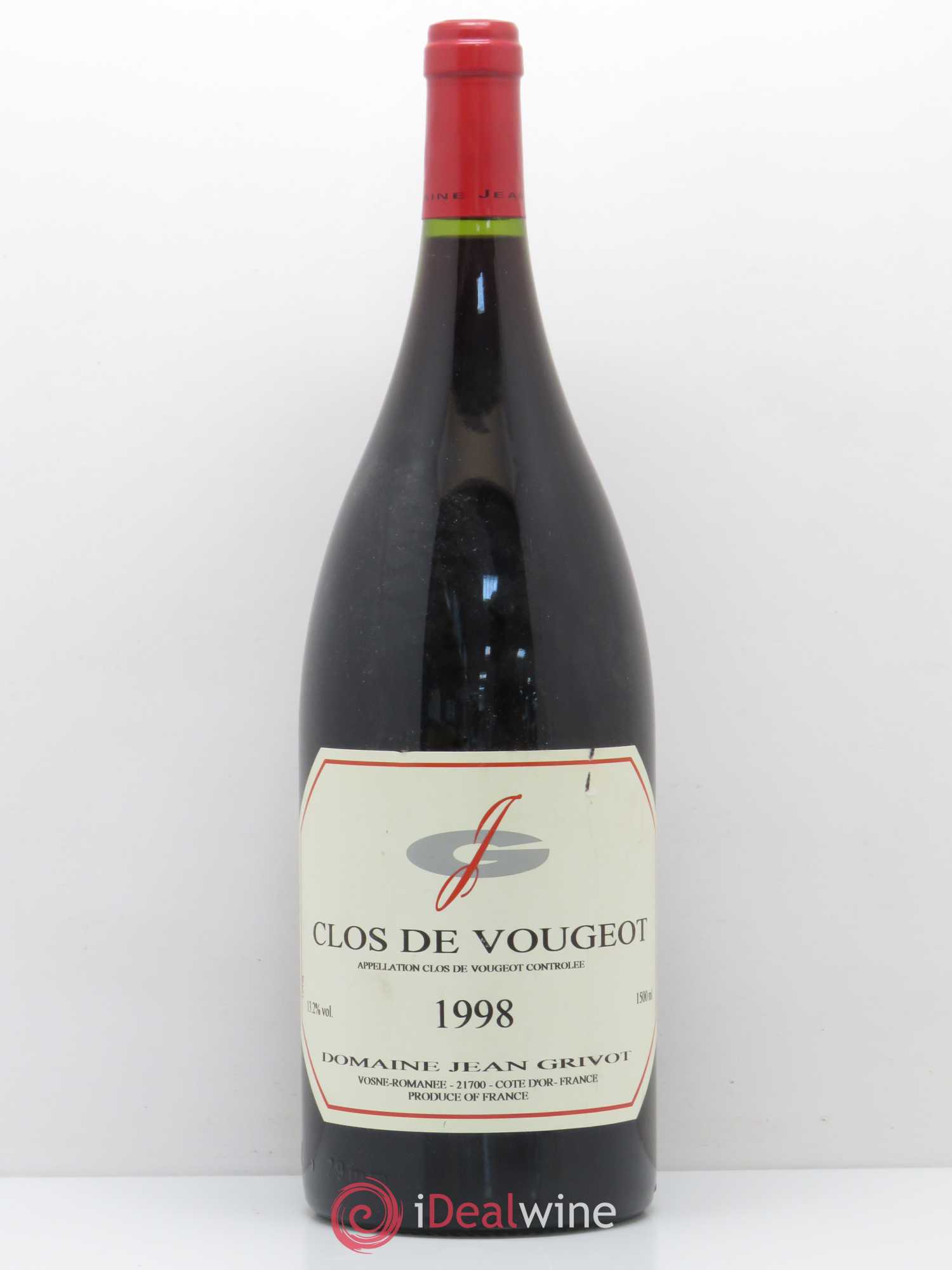 Clos de Vougeot Grand Cru Jean Grivot 1998 - Lot de 1 magnum - 0