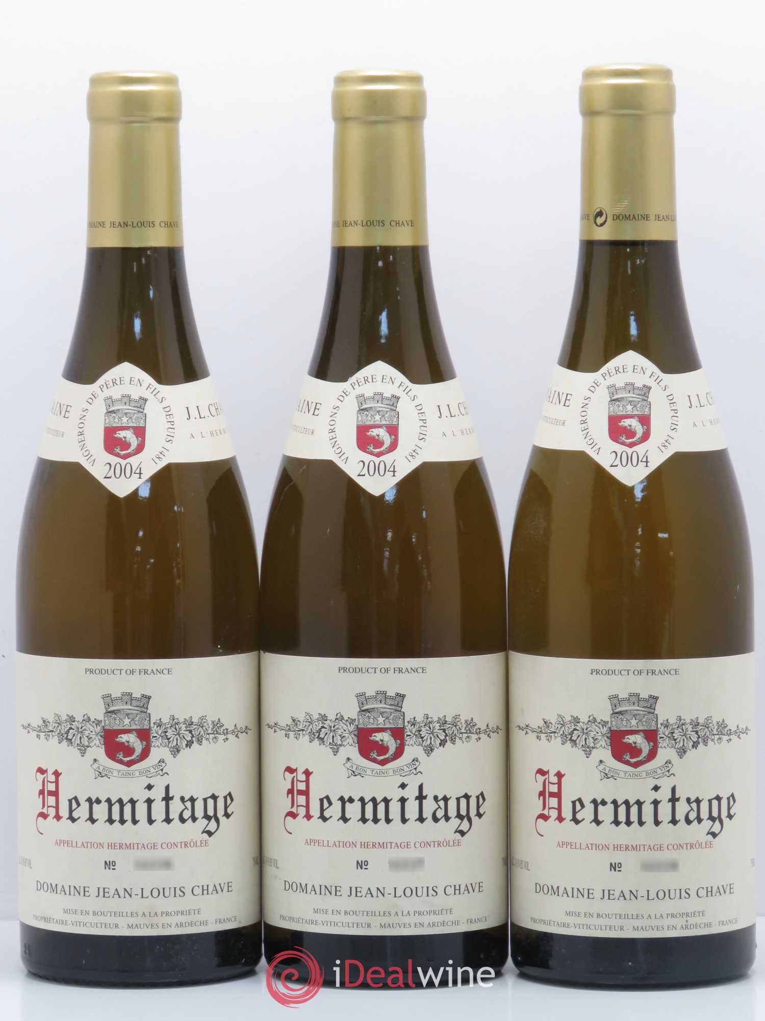Hermitage Jean-Louis Chave 2004 - Lot de 3 bouteilles - 0