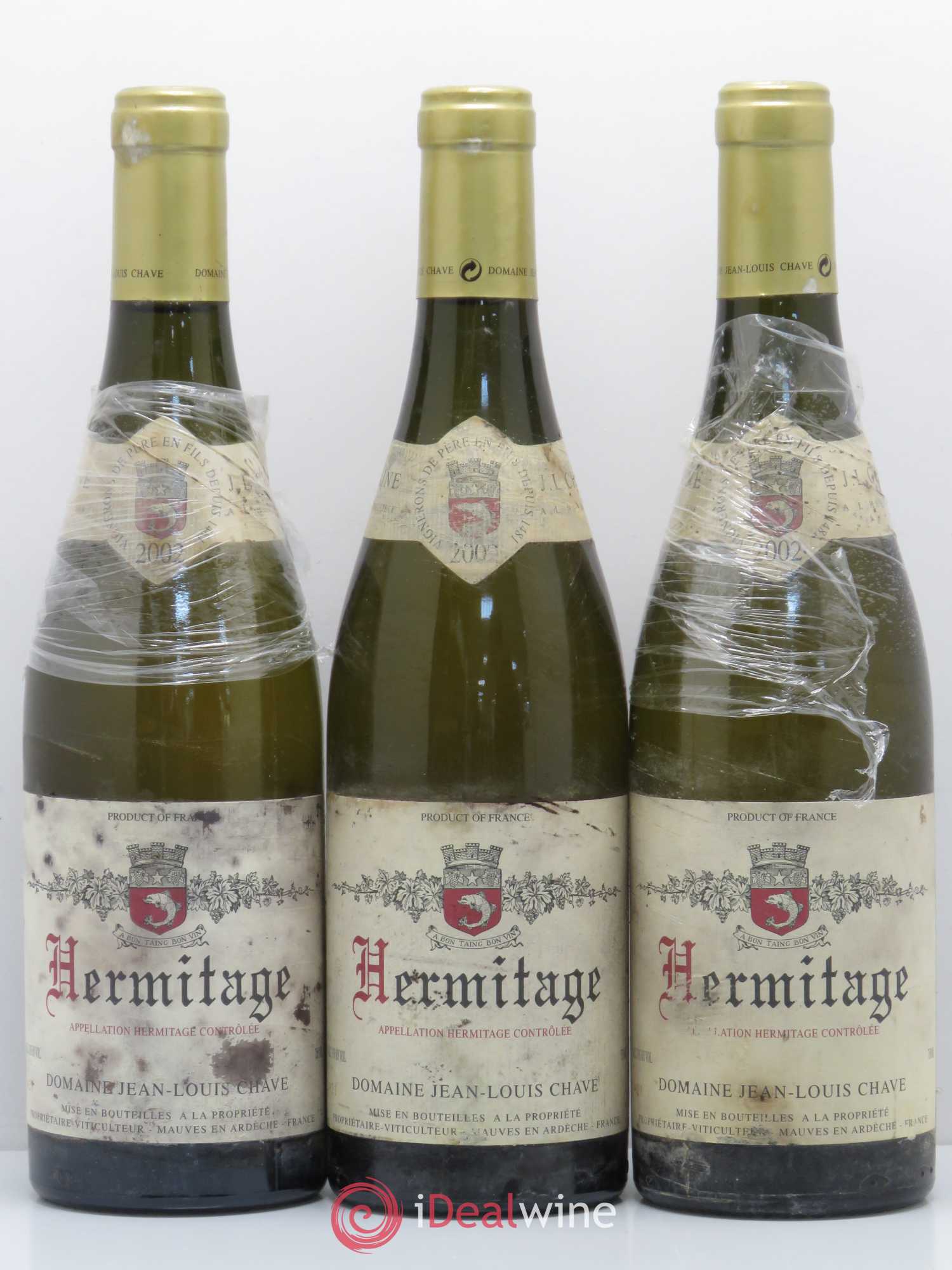 Hermitage Jean-Louis Chave 2002 - Lot de 3 bouteilles - 0