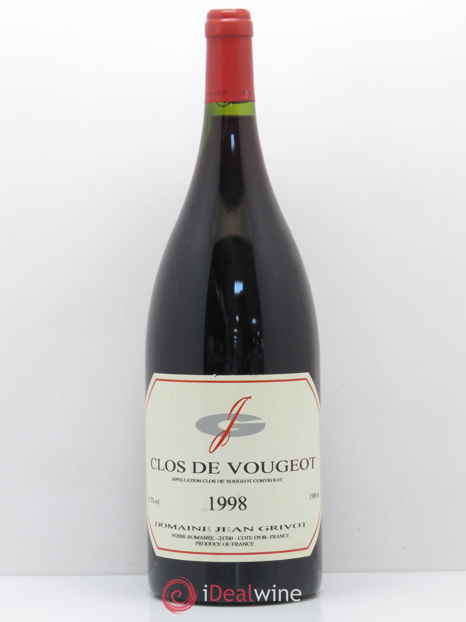 Clos de Vougeot Grand Cru Jean Grivot 1998 - Lot de 1 magnum - 0