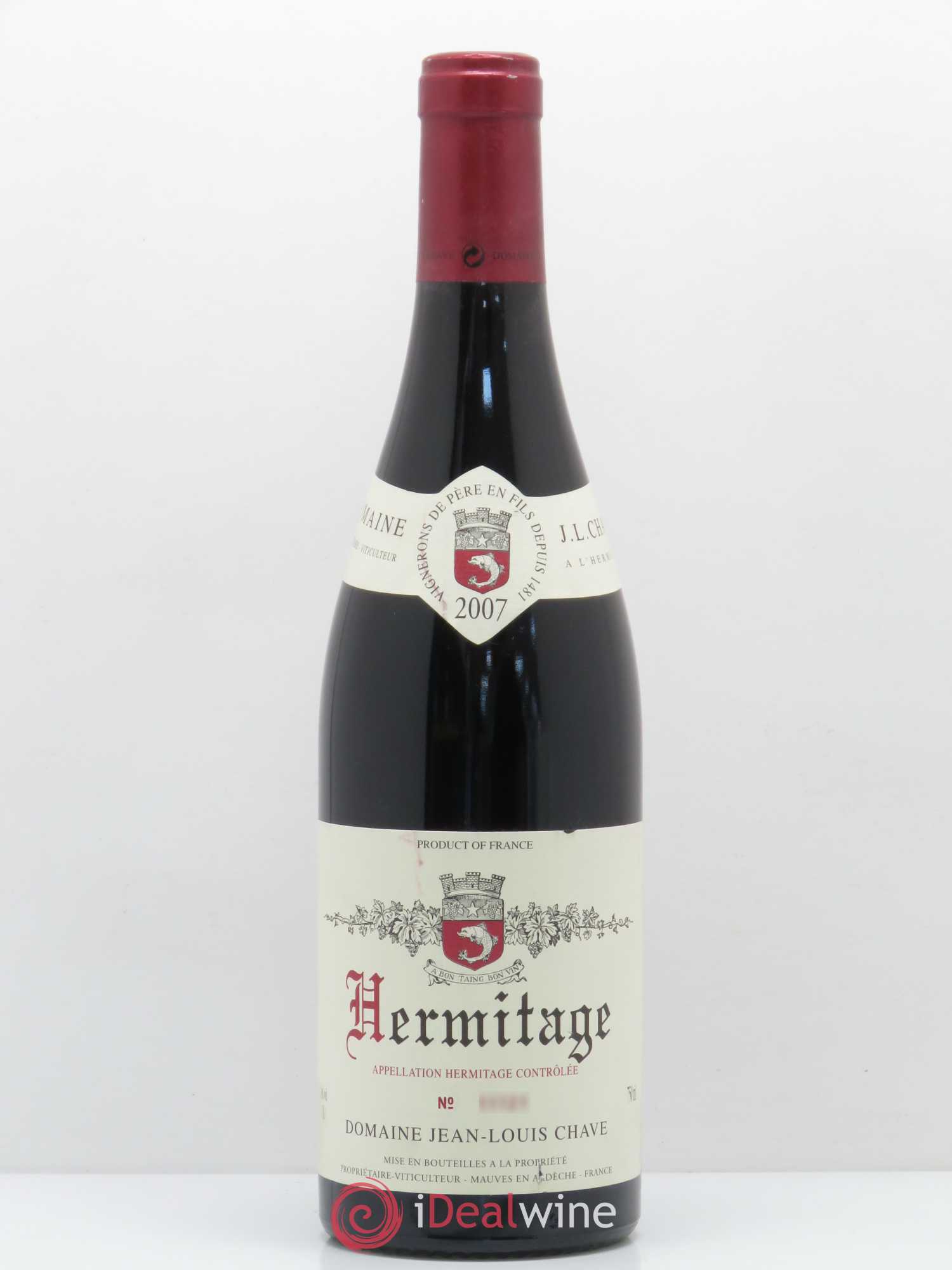Hermitage Jean-Louis Chave 2007 - Lot de 1 bouteille - 0