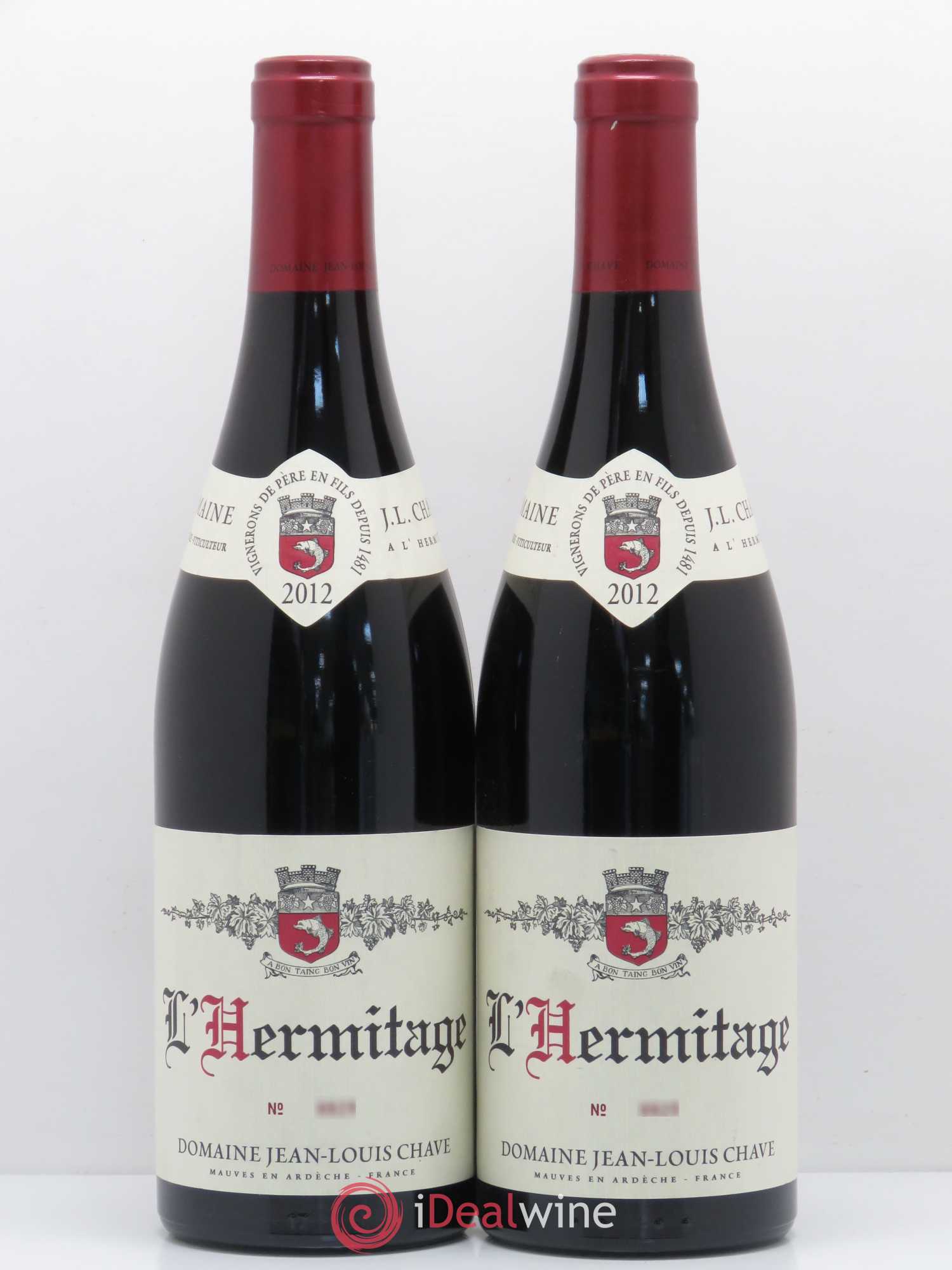 Hermitage Jean-Louis Chave 2012 - Lot de 2 bouteilles - 0