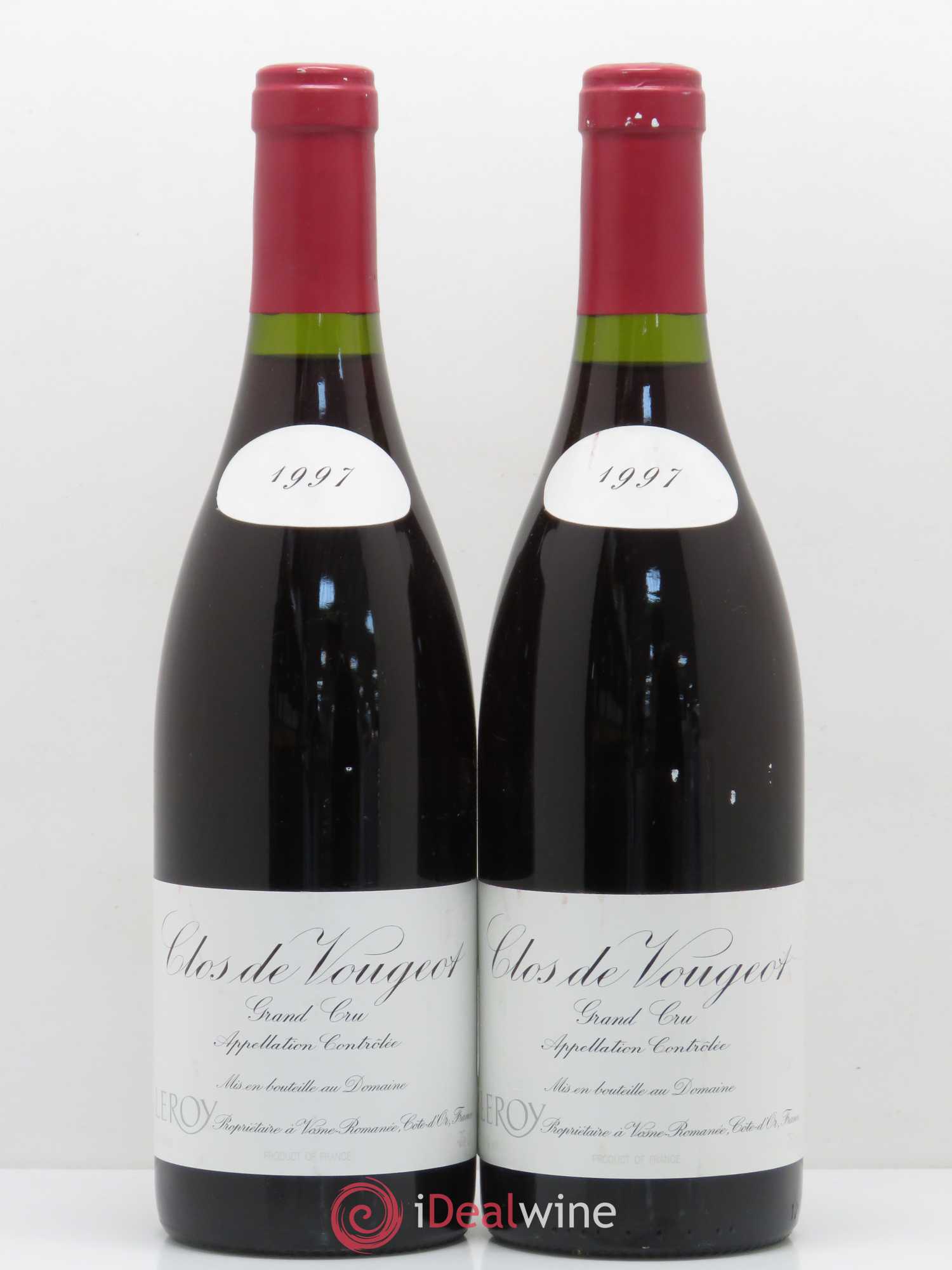 Clos de Vougeot Grand Cru Leroy (Domaine) 1997 - Lot de 2 bouteilles - 0