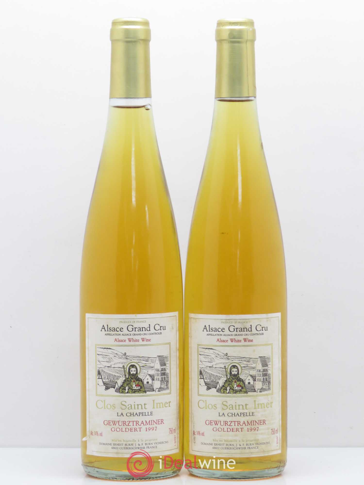Gewurztraminer Grand Cru Clos Saint Imer Ernest Burn La Chapelle Goldert 1997 - Posten von 2 Flaschen - 0