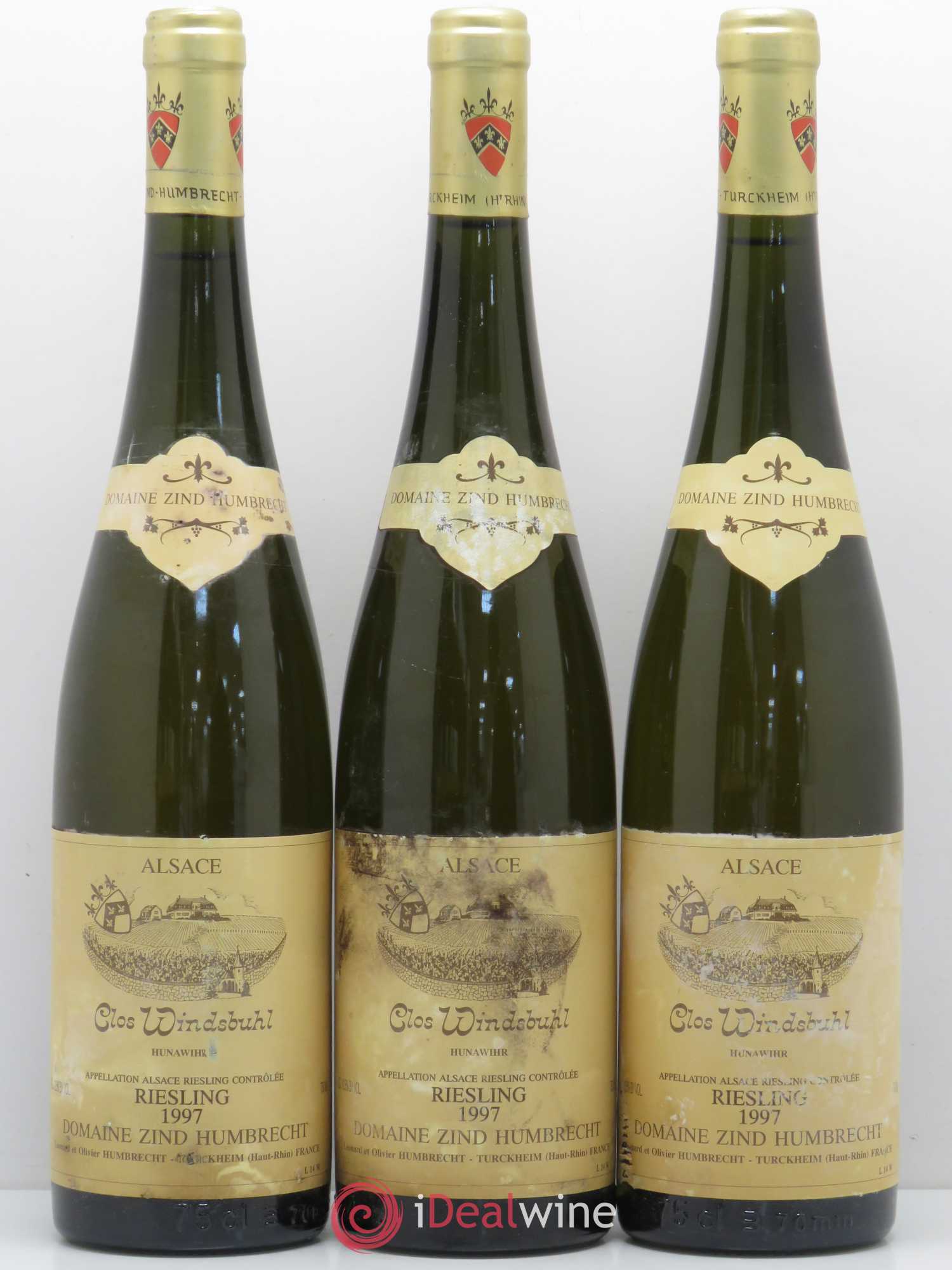 Alsace Riesling Clos Windsbuhl Zind-Humbrecht (Domaine) 1997 - Lot de 3 bouteilles - 0
