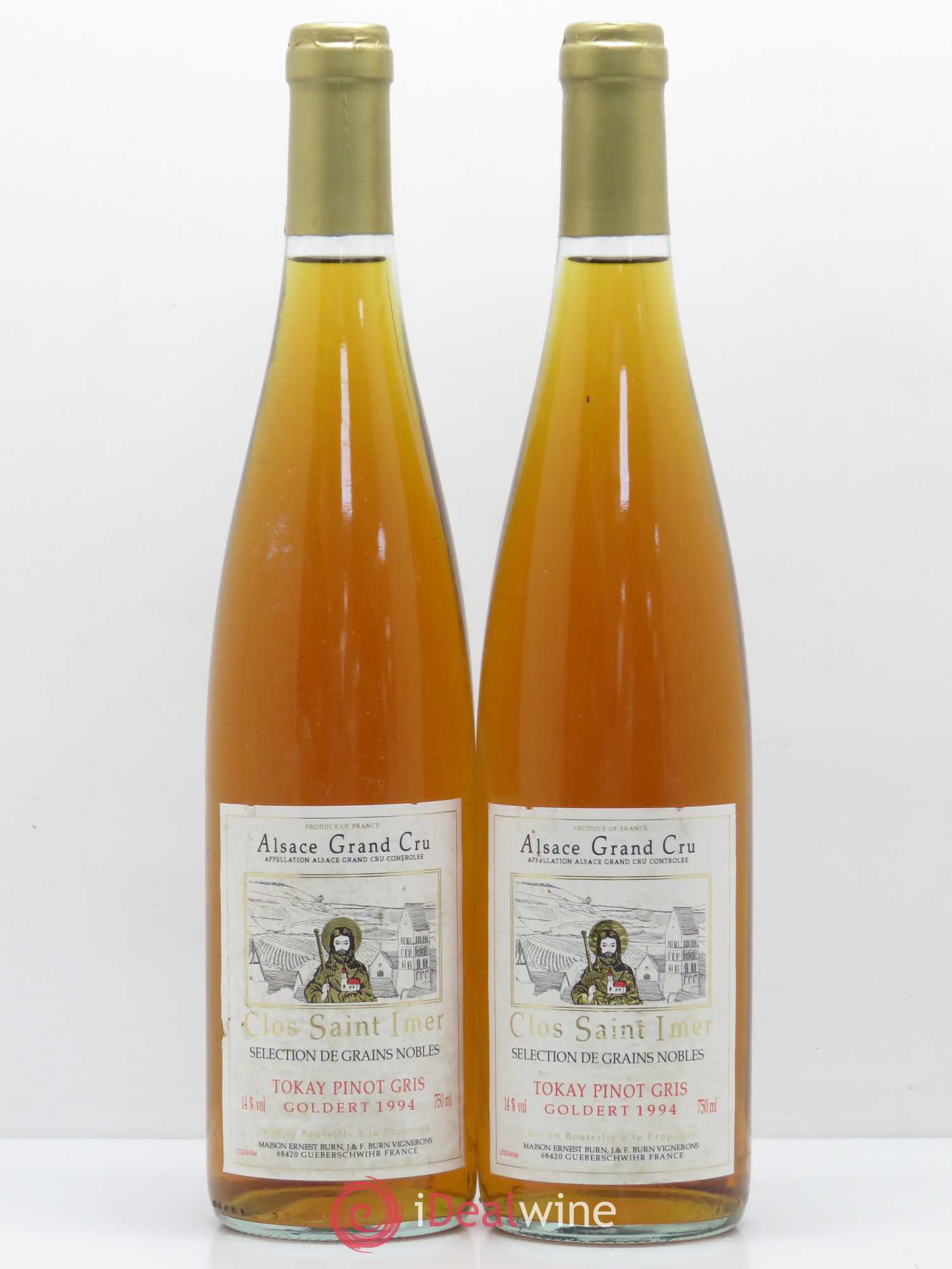 Pinot Gris (Tokay) Sélection de Grains Nobles Clos Saint Imer Ernest Burn Goldert 1994 - Lotto di 2 bottiglie - 0