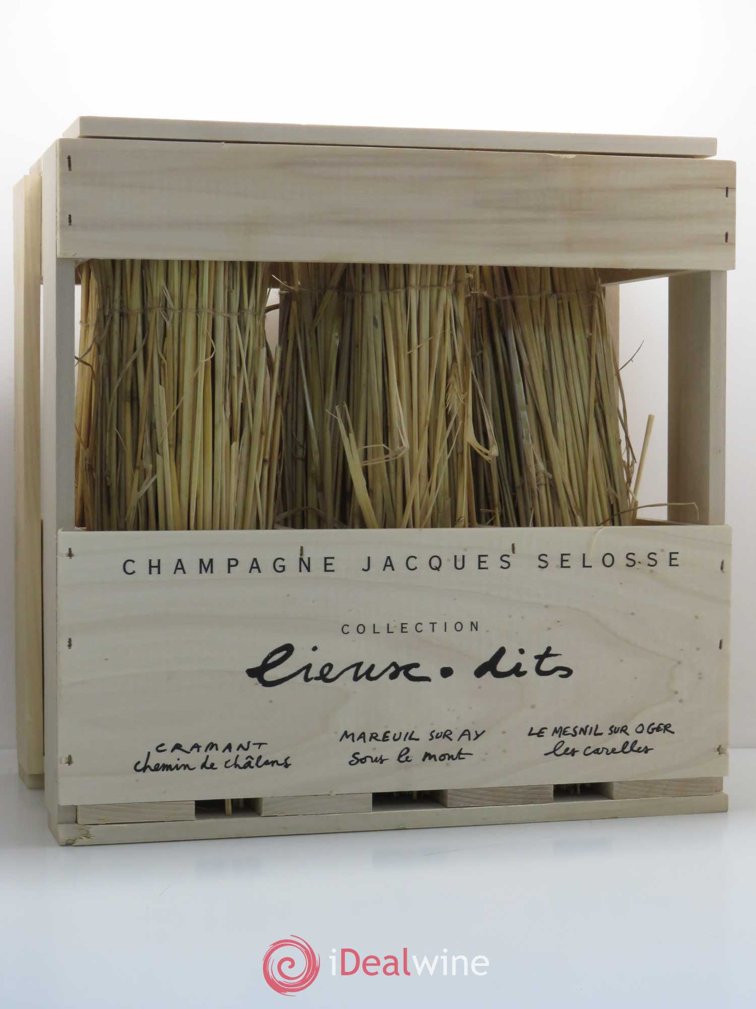 Caisse Collection Lieux-dits Jacques Selosse Les Chantereines - La Côte Faron - Les Carelles - Le Bout du Clos - Chemin de Châlons - Sous le Mont - Posten von 6 Flaschen - 1