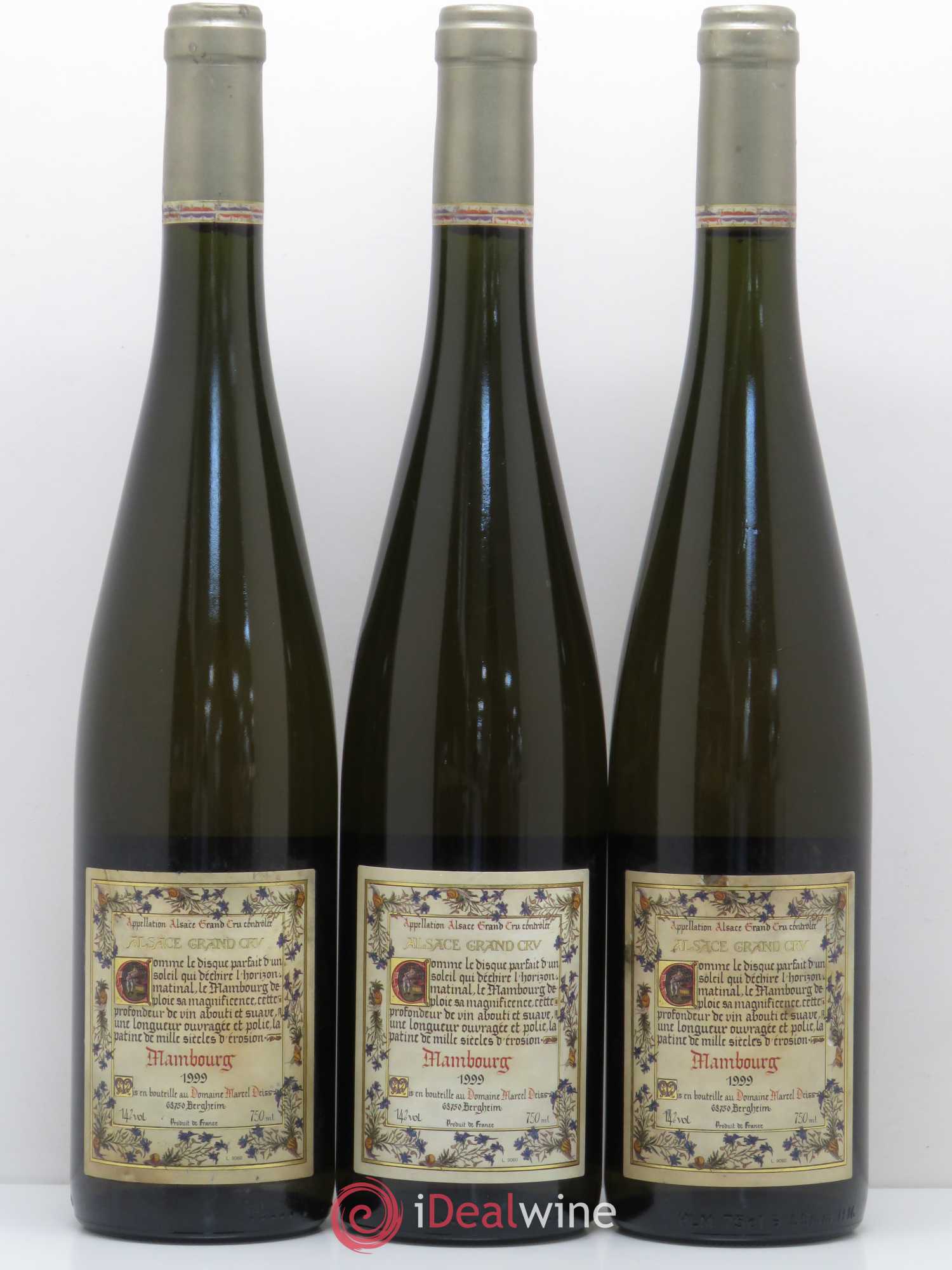 Alsace Grand Cru Mambourg Marcel Deiss (Domaine) 1999 - Lot de 3 bouteilles - 1