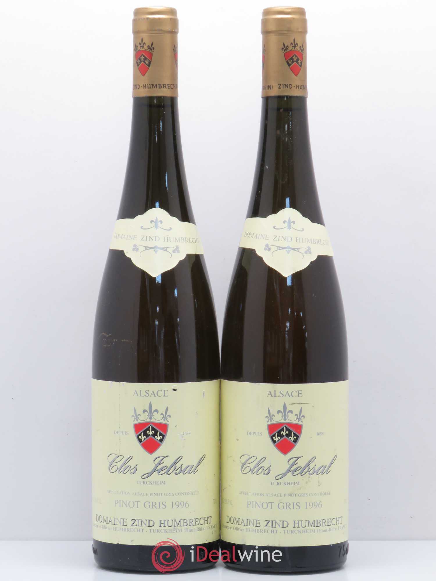 Alsace Pinot Gris Clos Jebsal Zind-Humbrecht (Domaine) 1996 - Lot de 2 bouteilles - 0