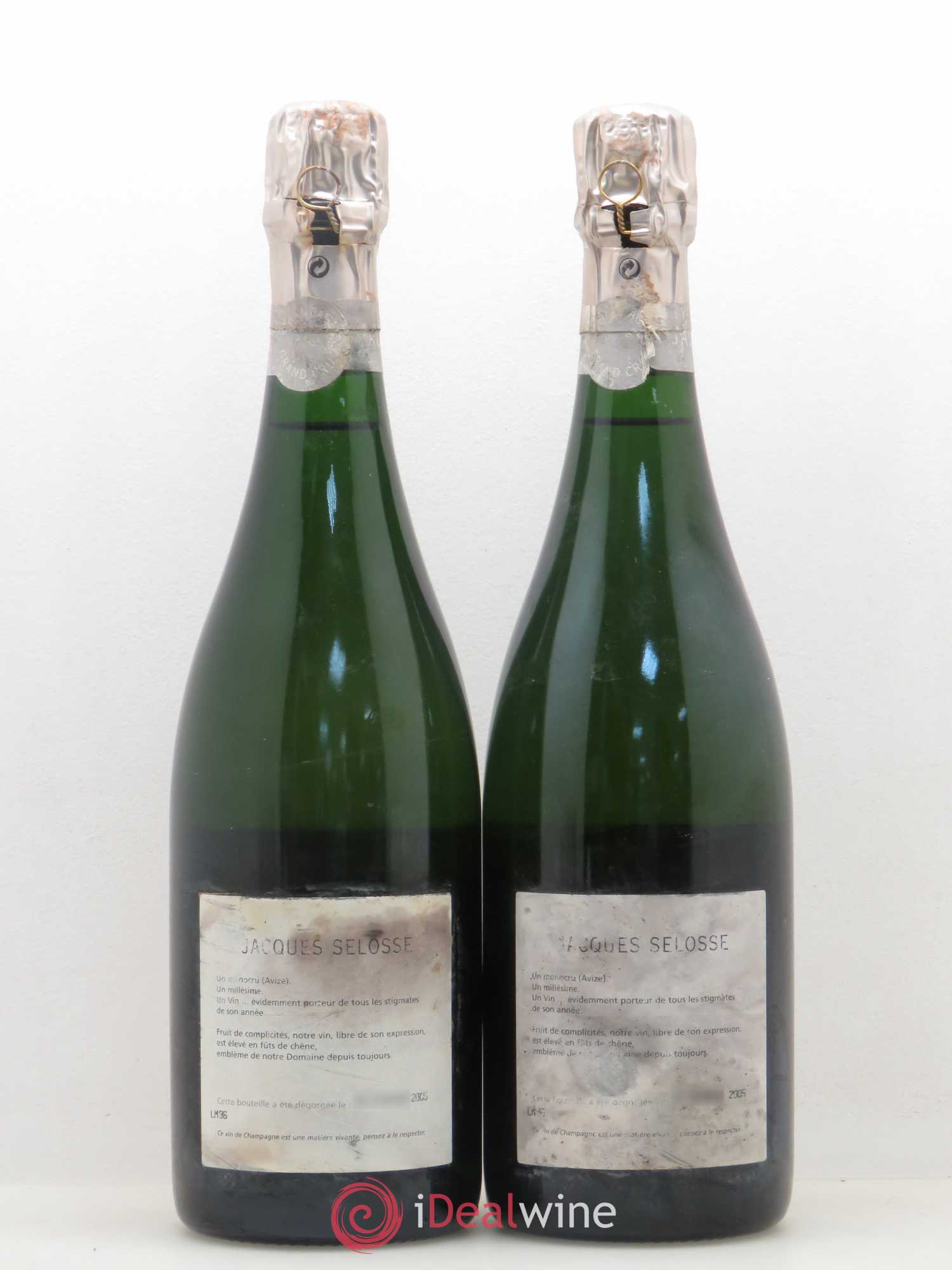 Champagne Extra Brut Jacques Selosse 1996 - Lot de 2 bouteilles - 1