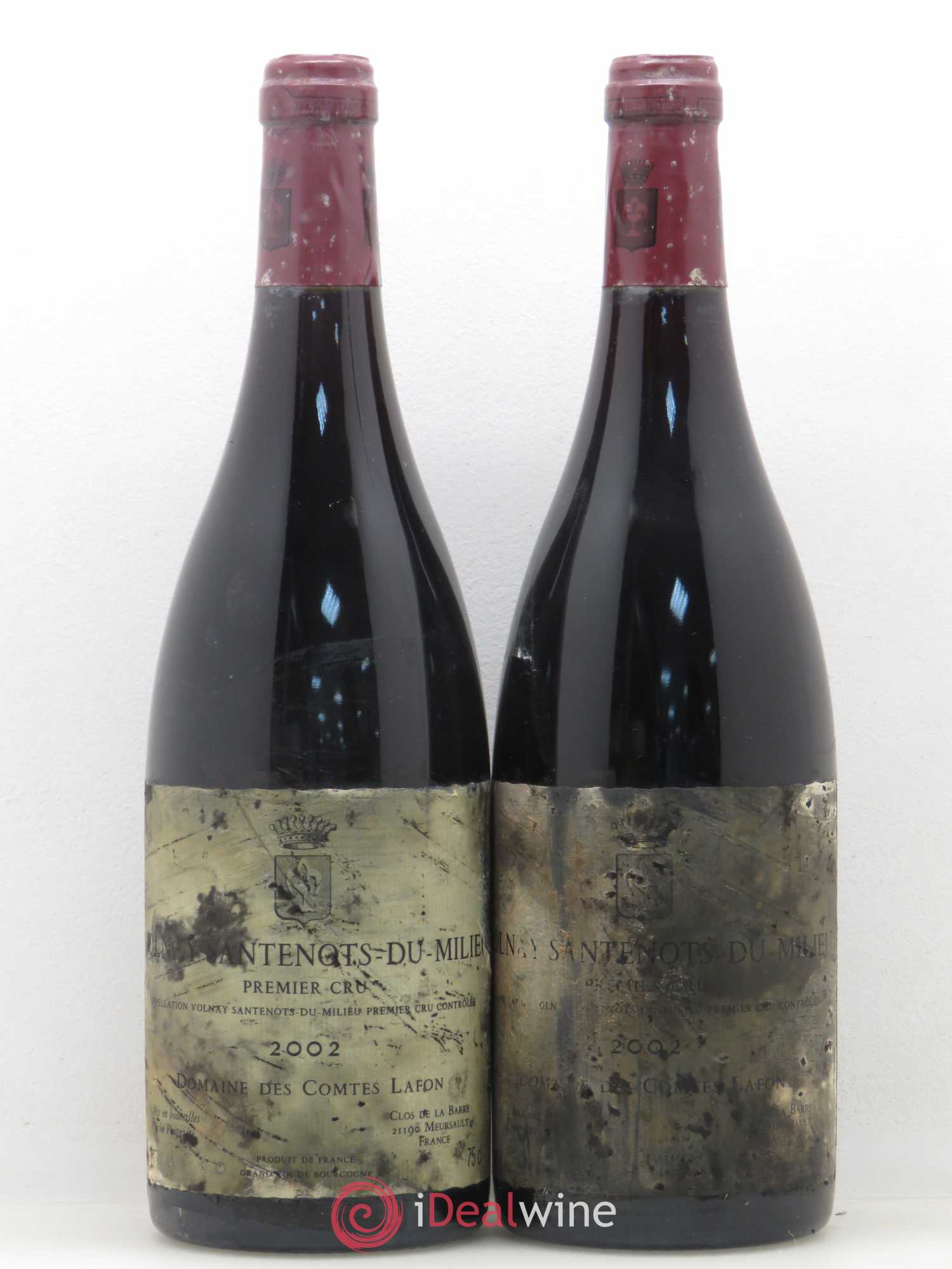 Volnay 1er Cru Santenots du Milieu Comtes Lafon (Domaine des) 2002 - Lot de 2 bouteilles - 0