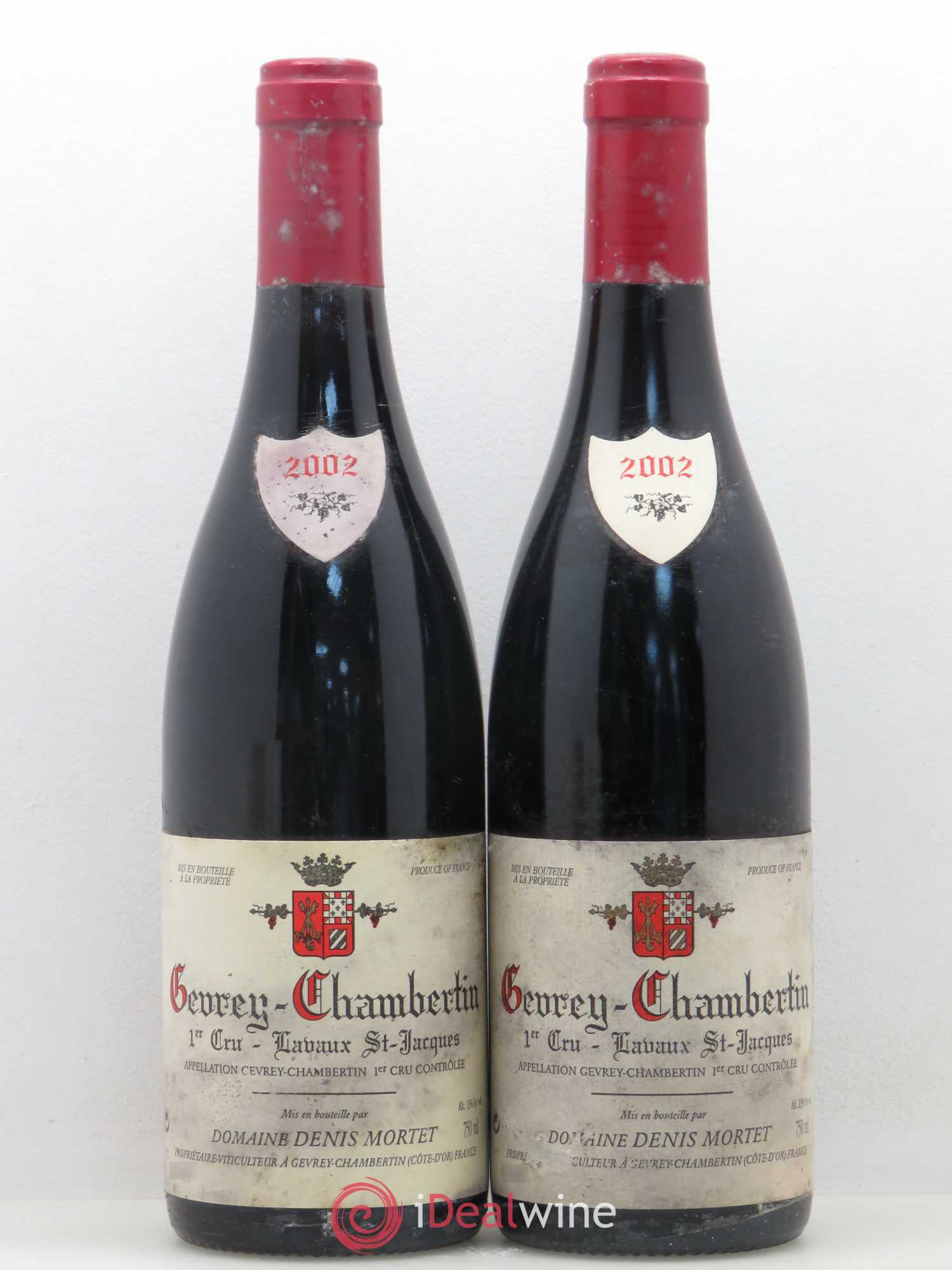 Gevrey-Chambertin 1er Cru Lavaux Saint Jacques Denis Mortet (Domaine) 2002 - Lot de 2 bouteilles - 0