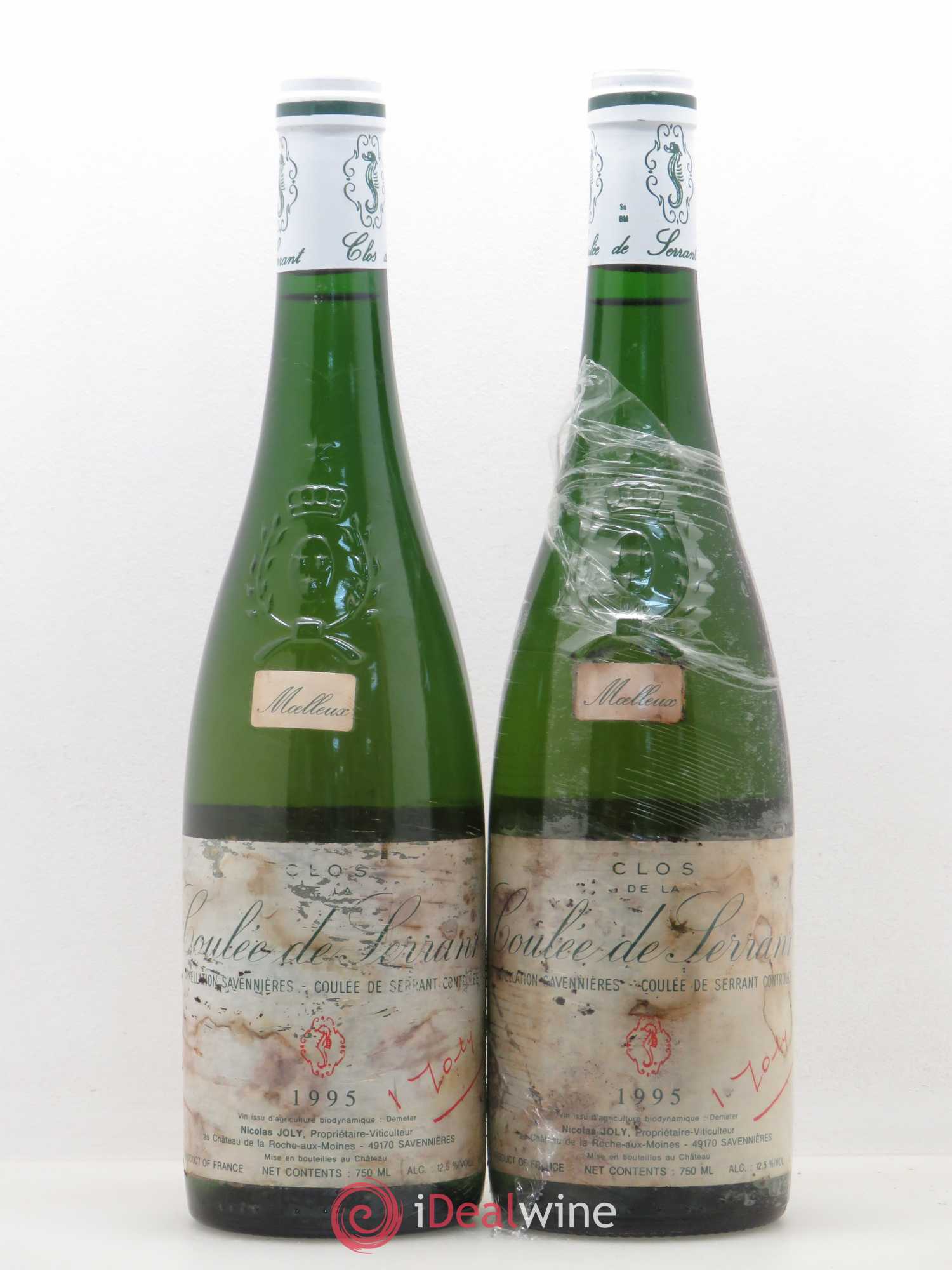 Savennières Clos de la Coulée de Serrant Vignobles de la Coulée de Serrant - Nicolas Joly 1995 - Lot de 2 bouteilles - 0