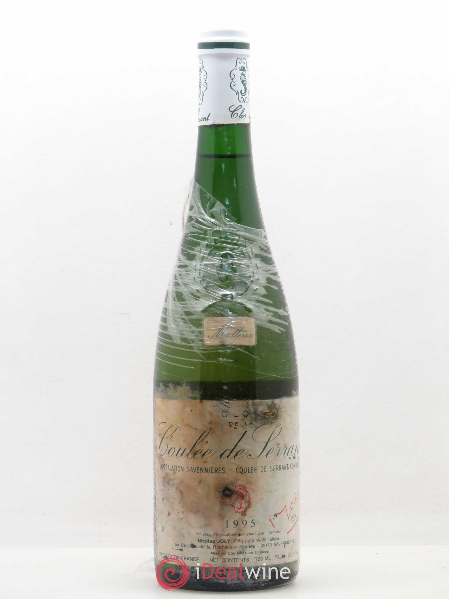 Savennières Clos de la Coulée de Serrant Vignobles de la Coulée de Serrant - Nicolas Joly 1995 - Lot de 1 bouteille - 0